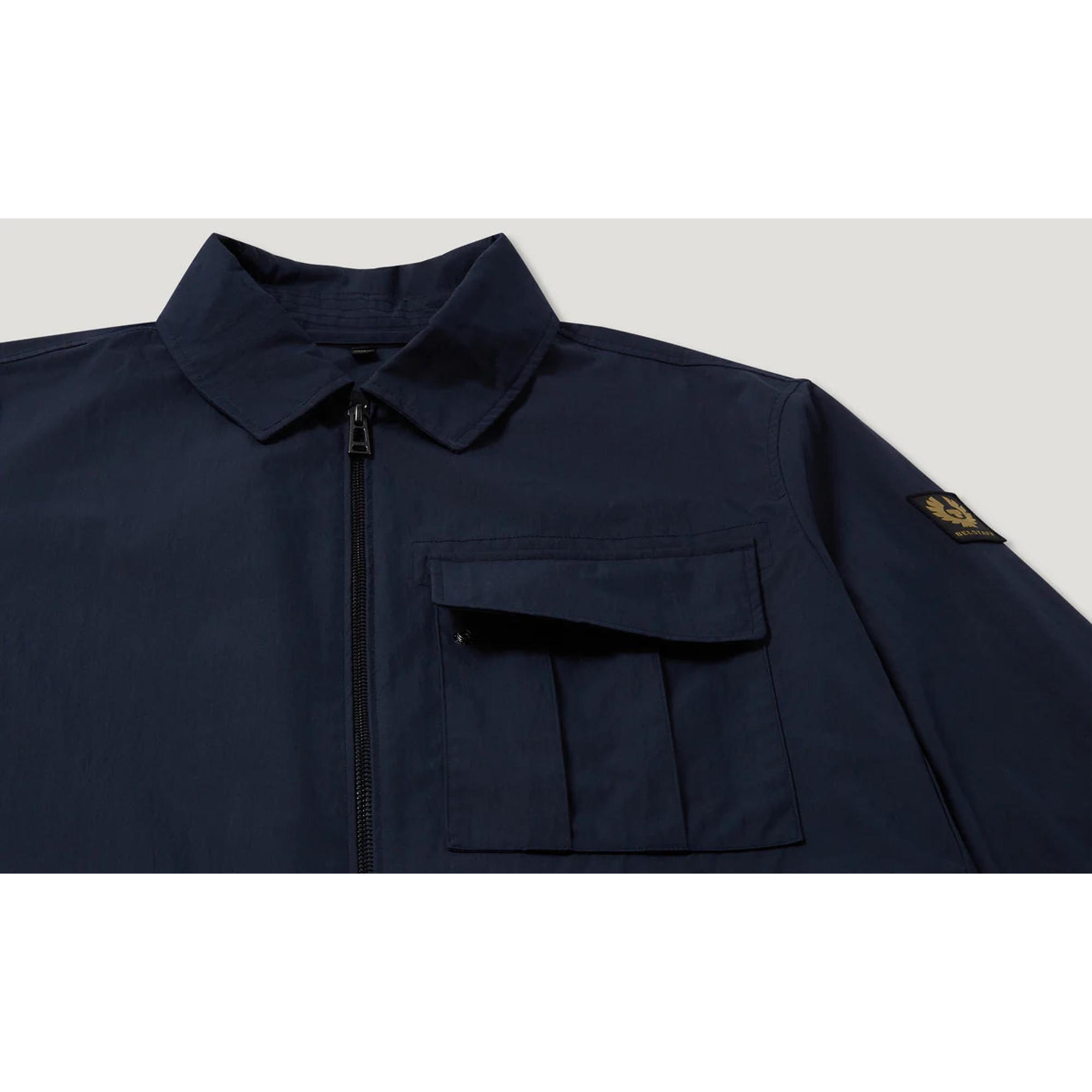 Product image 2 of 3 of Belstaff Men's Compact Technical Cotton Cargo Overshirt - Dark Ink