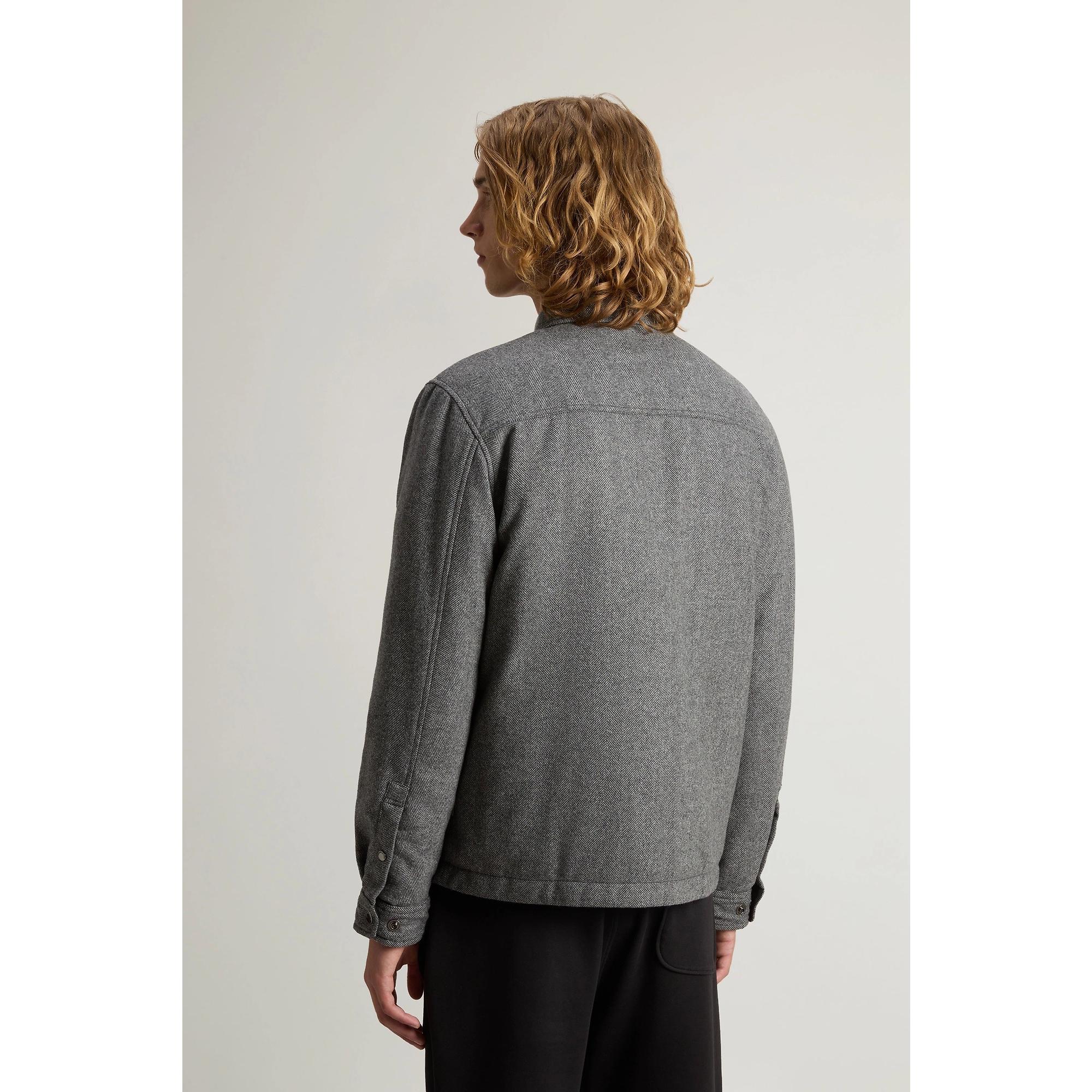 Product image 4 of 8 of Woolrich Men's Wool Check Alaskan Shirt Jacket - Herringbone Grey