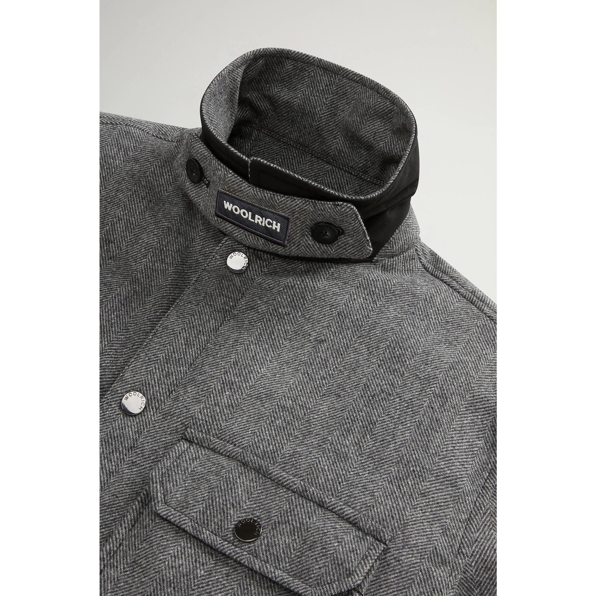 Product image 6 of 8 of Woolrich Men's Wool Check Alaskan Shirt Jacket - Herringbone Grey