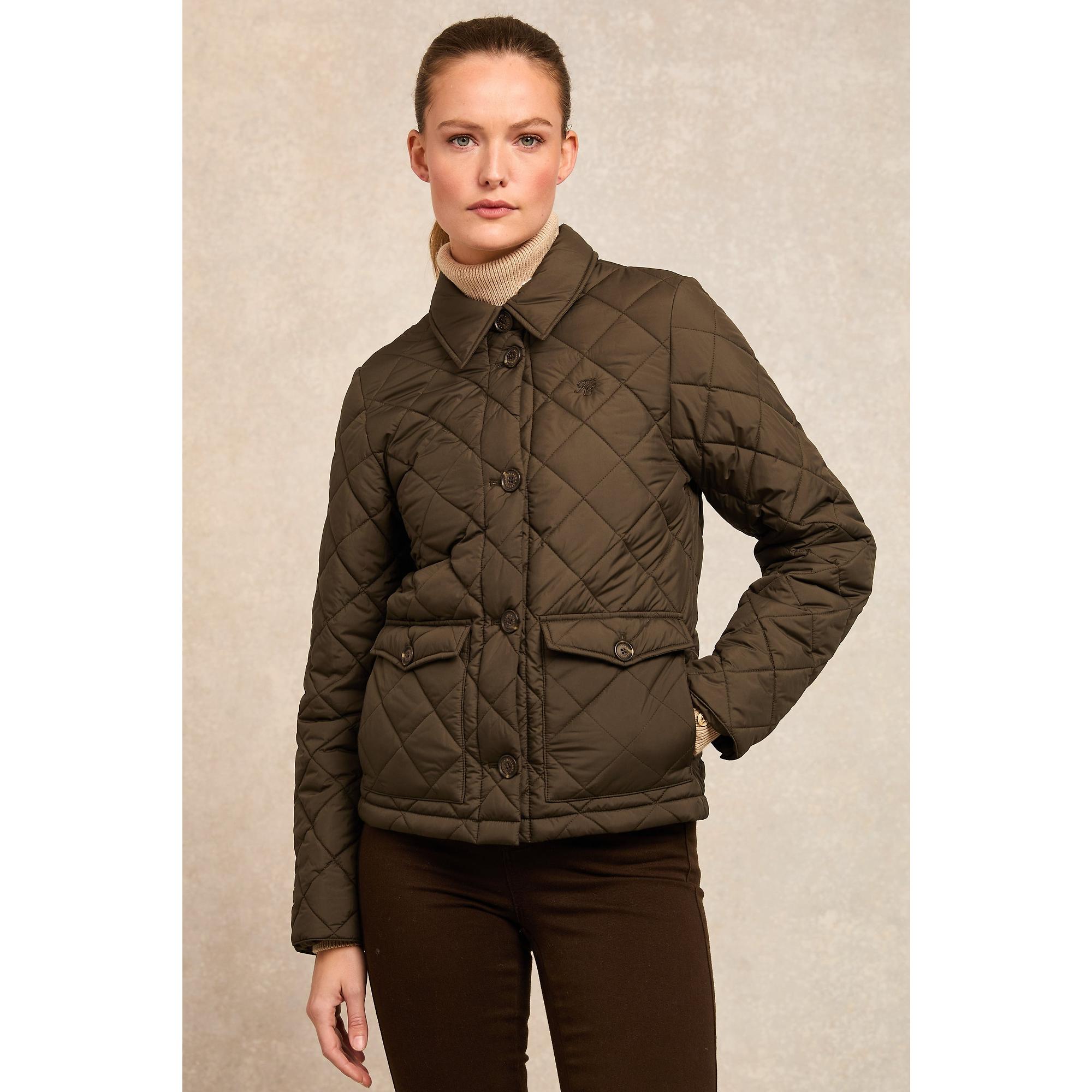 Product image 2 of 9 of Holland Cooper Women's Quilted Coach Jacket - Heritage Khaki