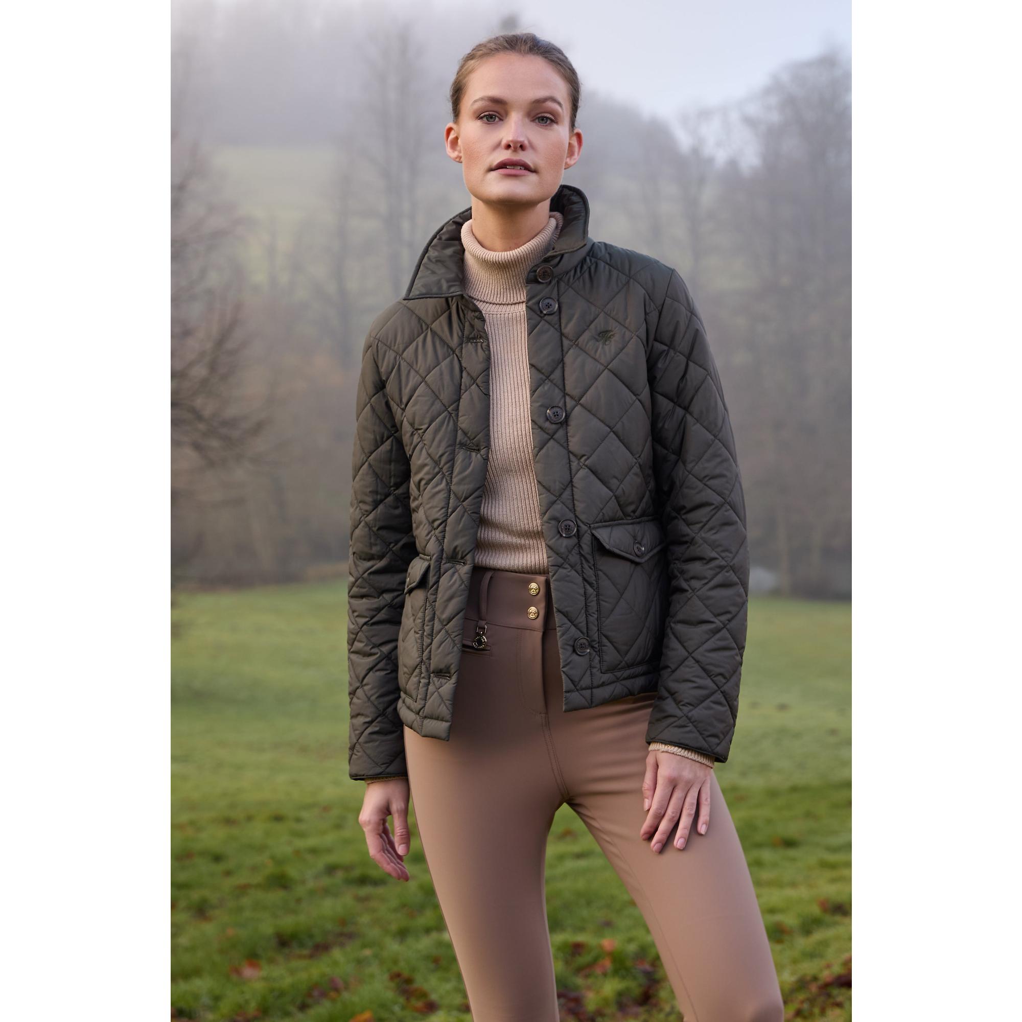 Product image 3 of 9 of Holland Cooper Women's Quilted Coach Jacket - Heritage Khaki