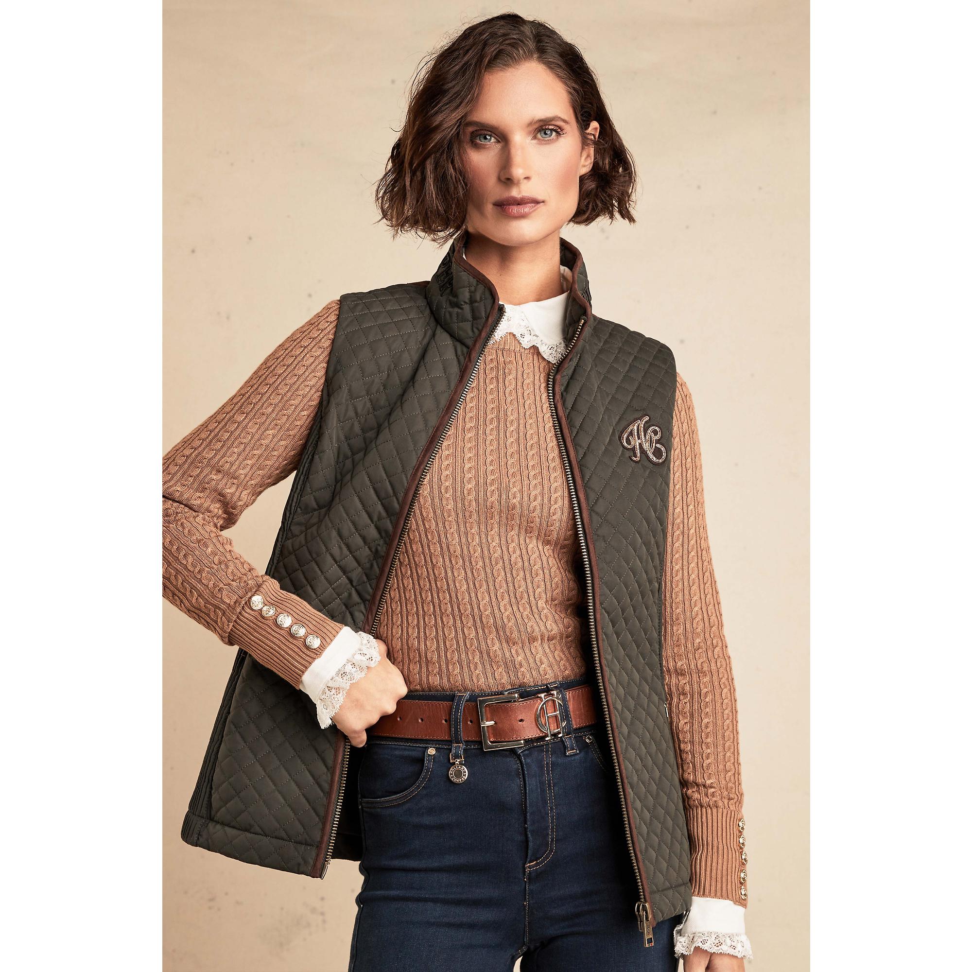 Product image 3 of 11 of Holland Cooper Women's Cambridge Gilet - Dark Olive