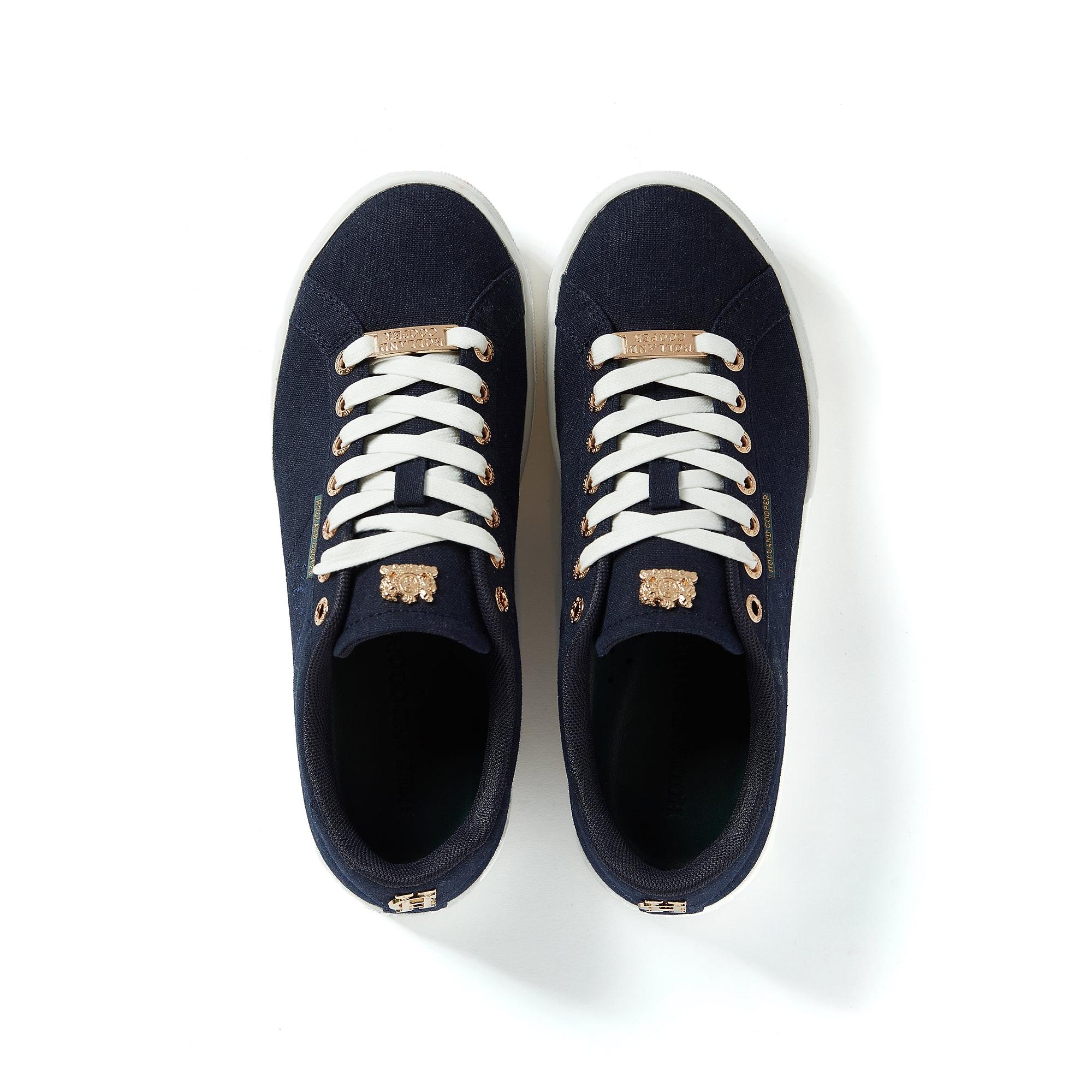Product image 9 of 12 of Holland Cooper Women's Chelsea Court Trainers - Ink Navy