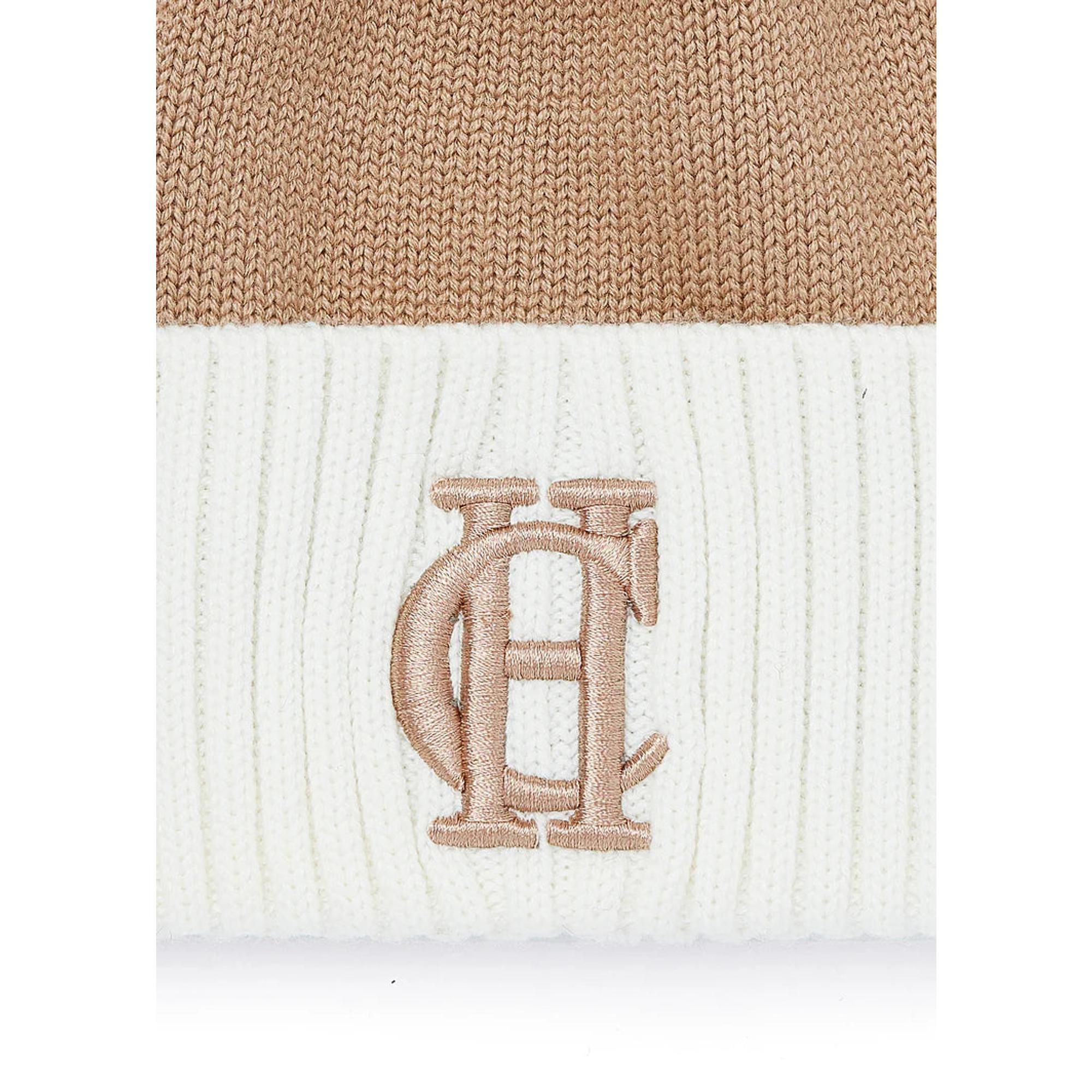 Product image 2 of 4 of Holland Cooper Chelsea Merino Beanie Bobble Hat - Camel