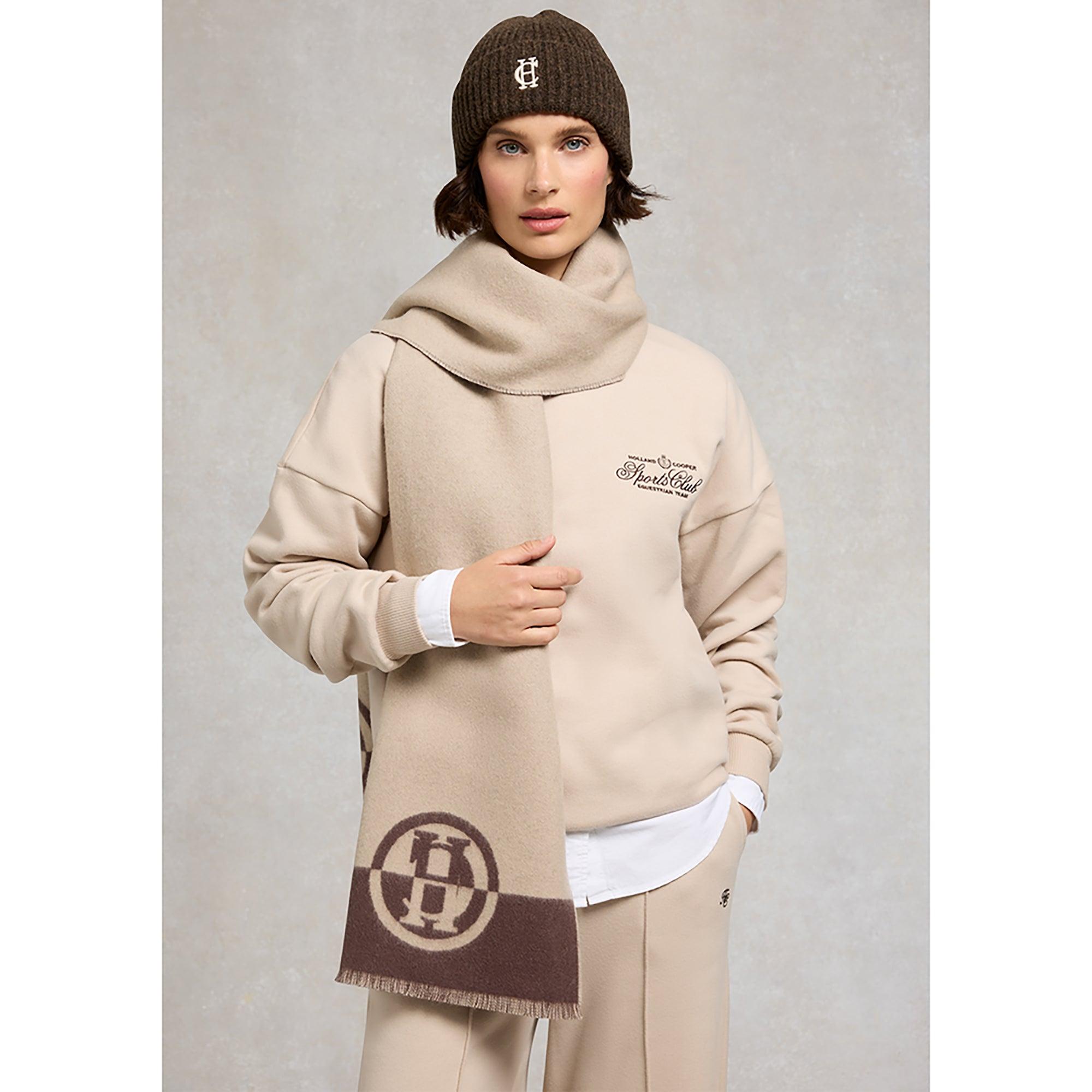 Product image 2 of 4 of Holland Cooper Classic Embroidered Beanie - Chocolate