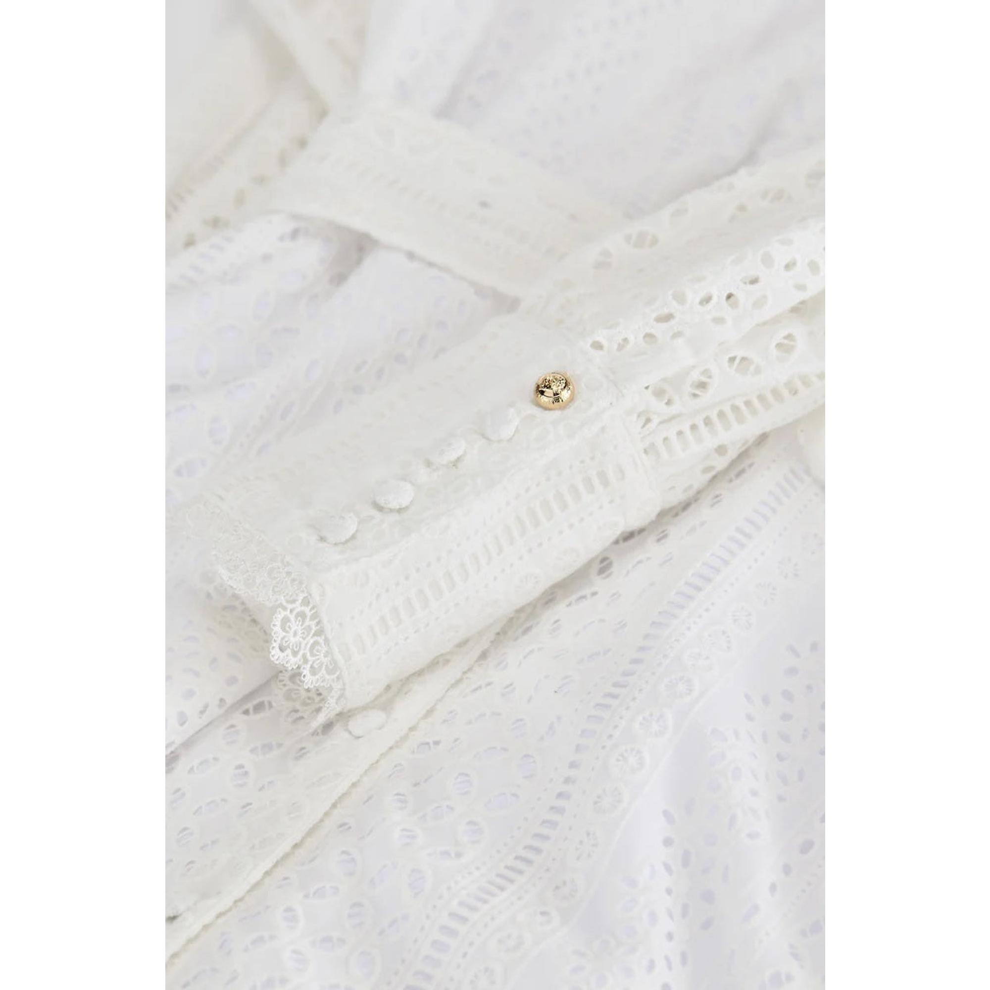 Product image 8 of 9 of Holland Cooper Women's Collarless Broderie Mini Dress - White