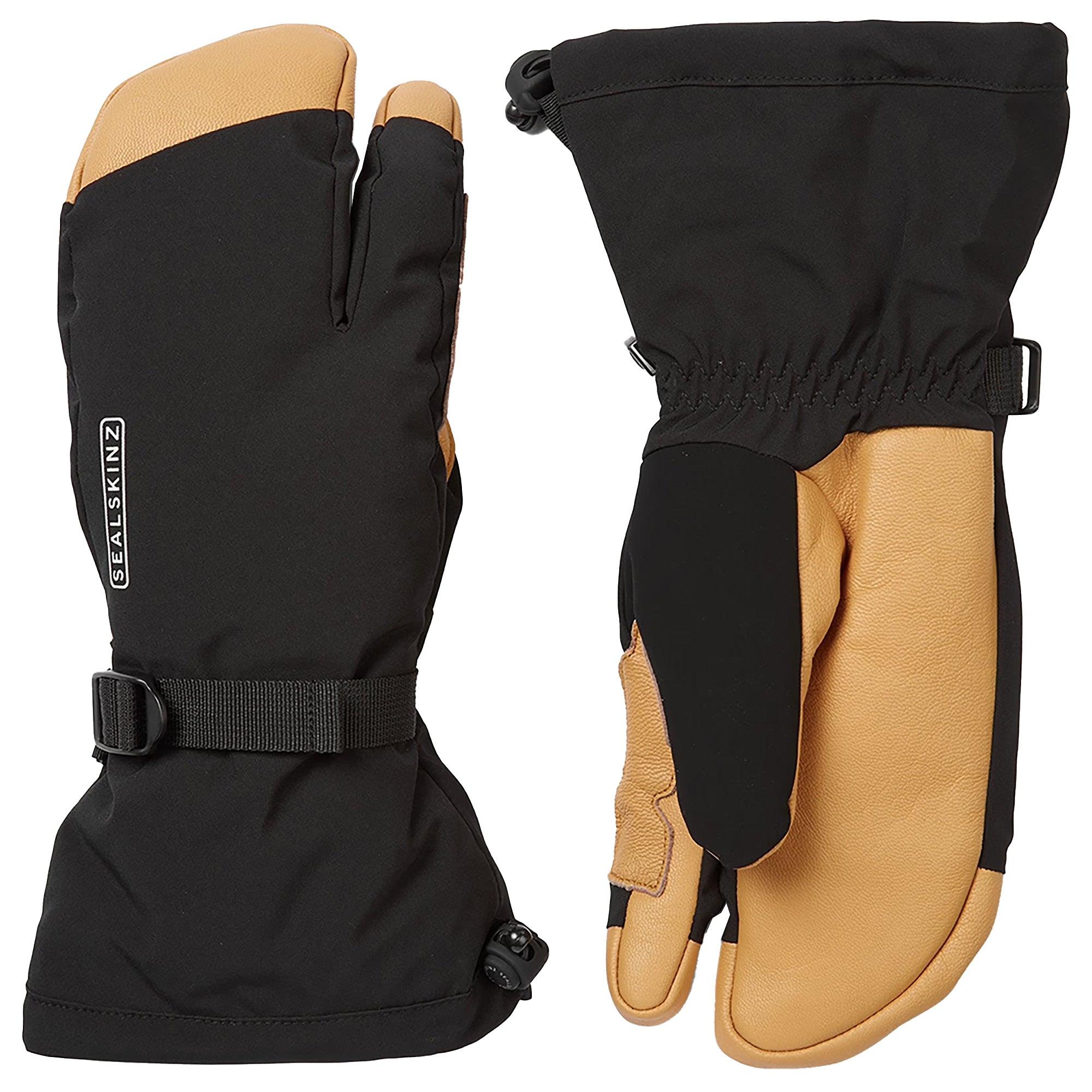 Product image 1 of 3 of Sealskinz Congham Waterproof Thermal Ski Split Finger Mittens - Black