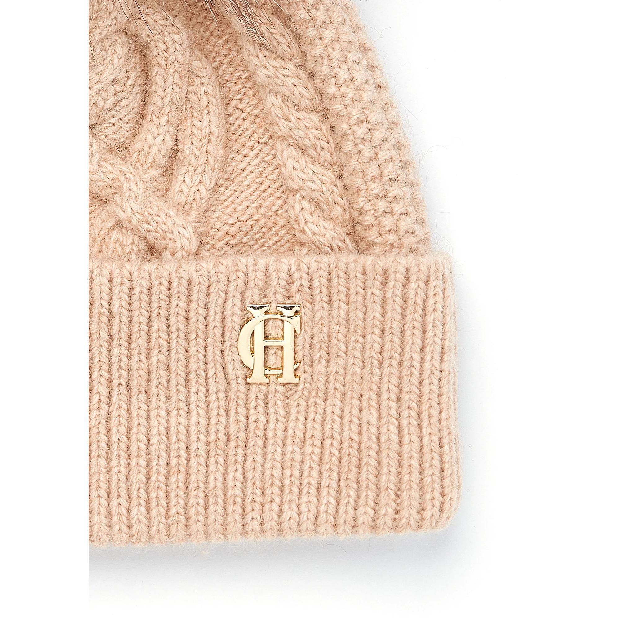 Product image 2 of 4 of Holland Cooper Cortina Beanie Bobble Hat - Camel Champagne