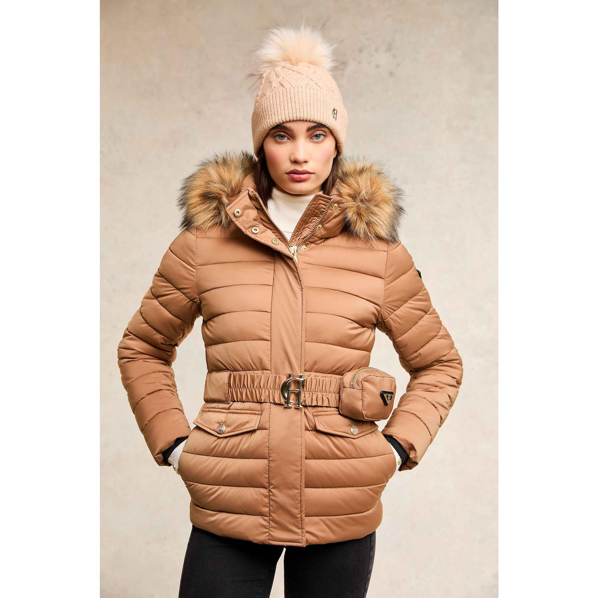 Product image 4 of 4 of Holland Cooper Cortina Beanie Bobble Hat - Camel Champagne