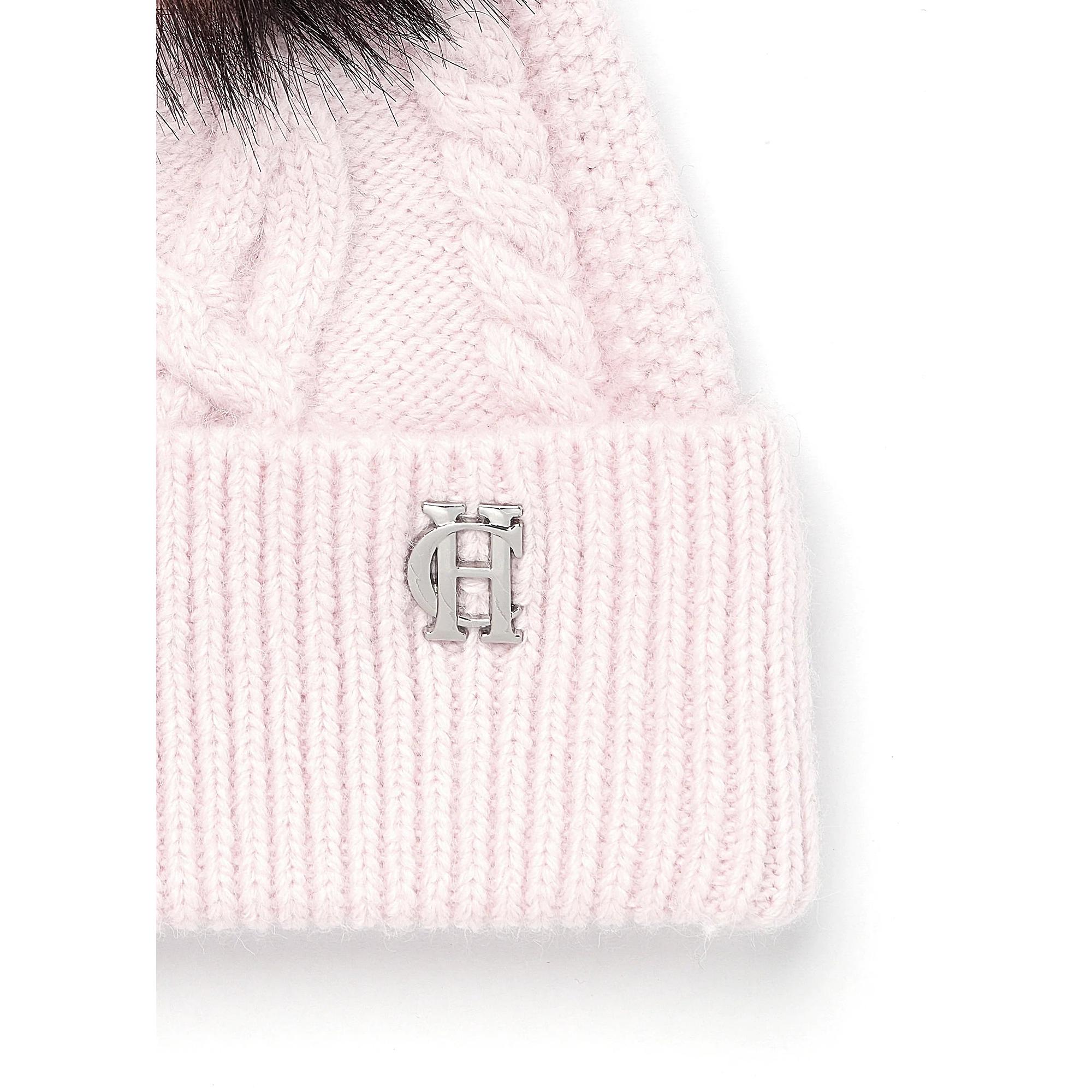 Product image 2 of 4 of Holland Cooper Cortina Beanie Bobble Hat - Soft Pink