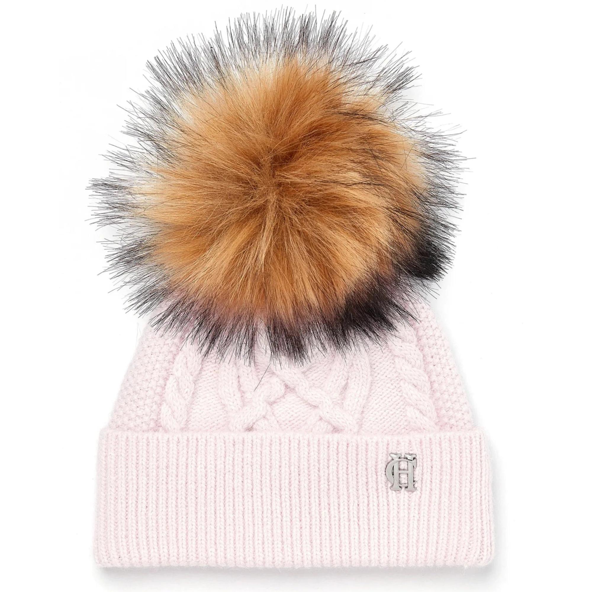 Product image 1 of 4 of Holland Cooper Cortina Beanie Bobble Hat - Soft Pink