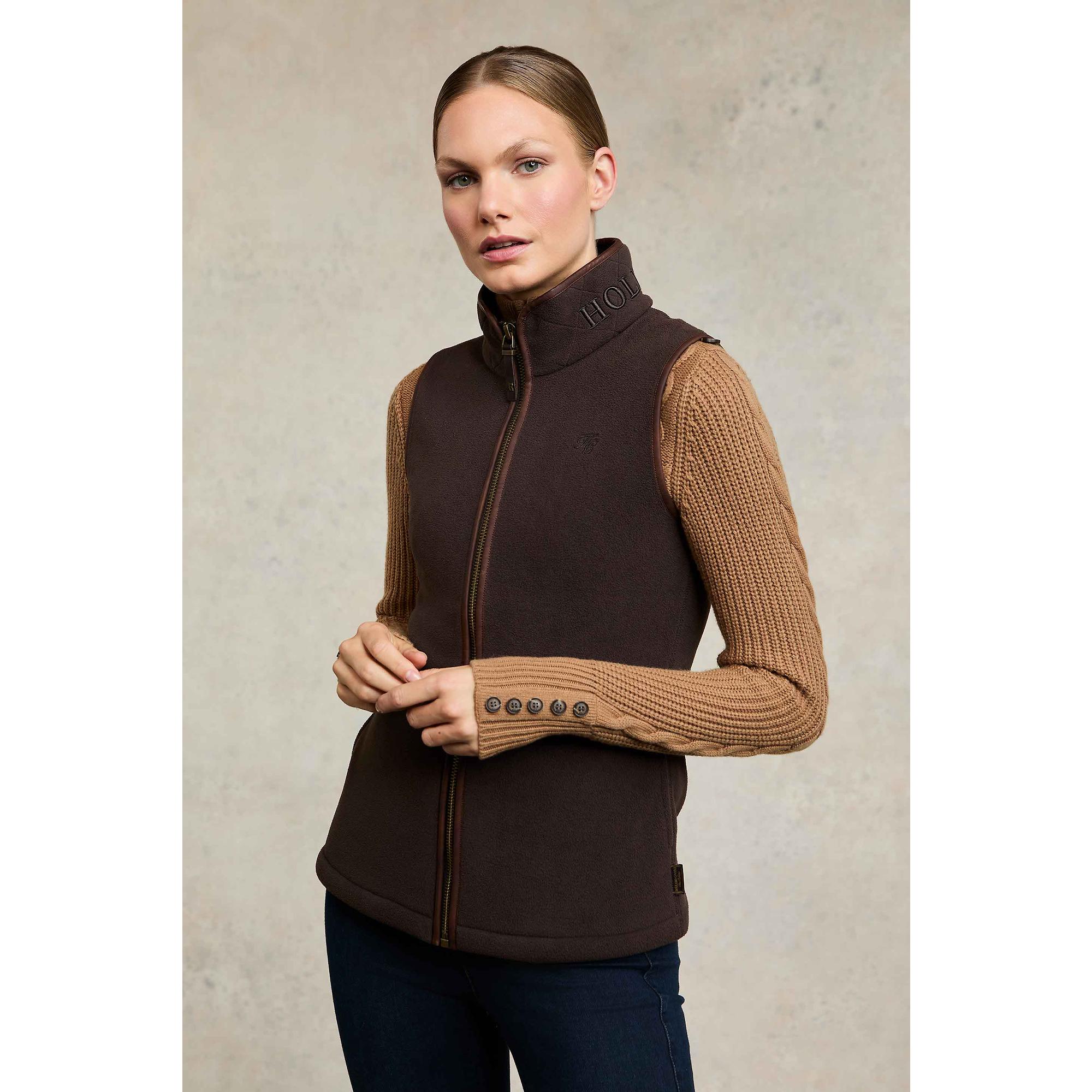 Product image 3 of 9 of Holland Cooper Women's Country Fleece Gilet - Chocolate
