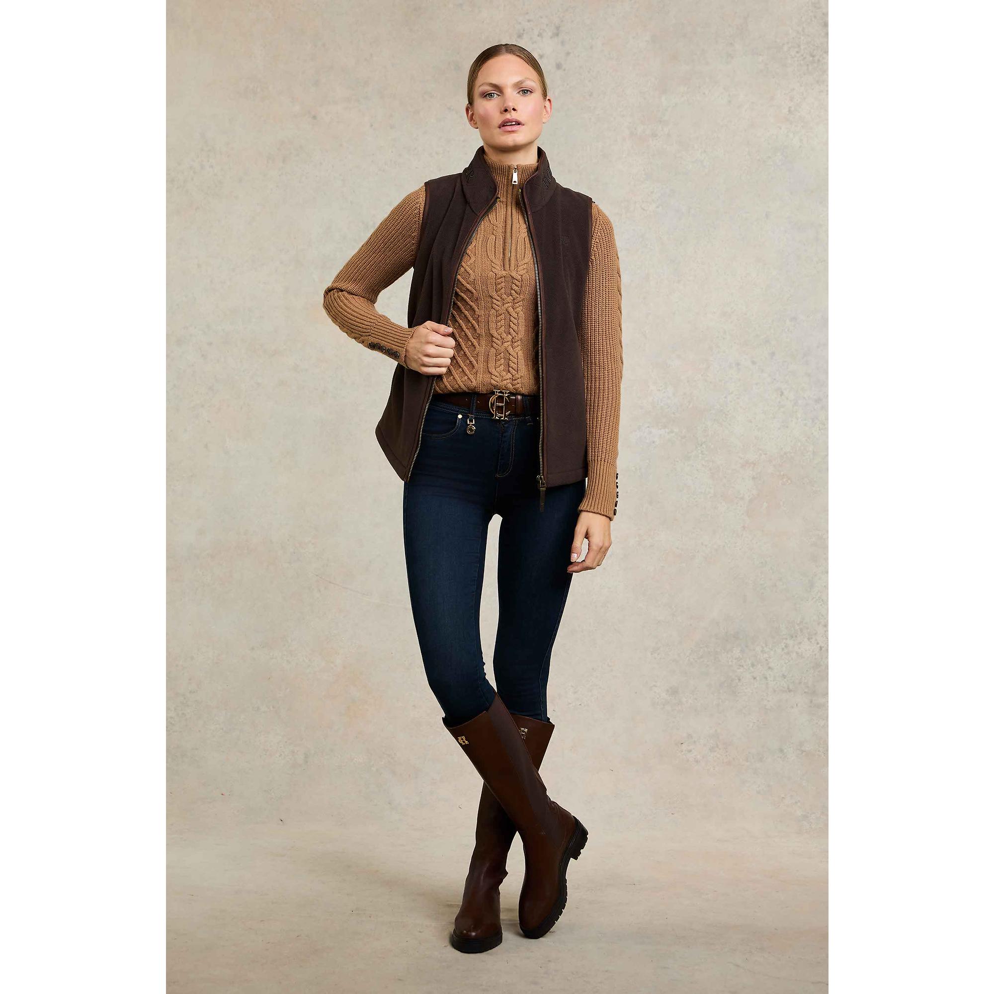 Product image 5 of 9 of Holland Cooper Women's Country Fleece Gilet - Chocolate