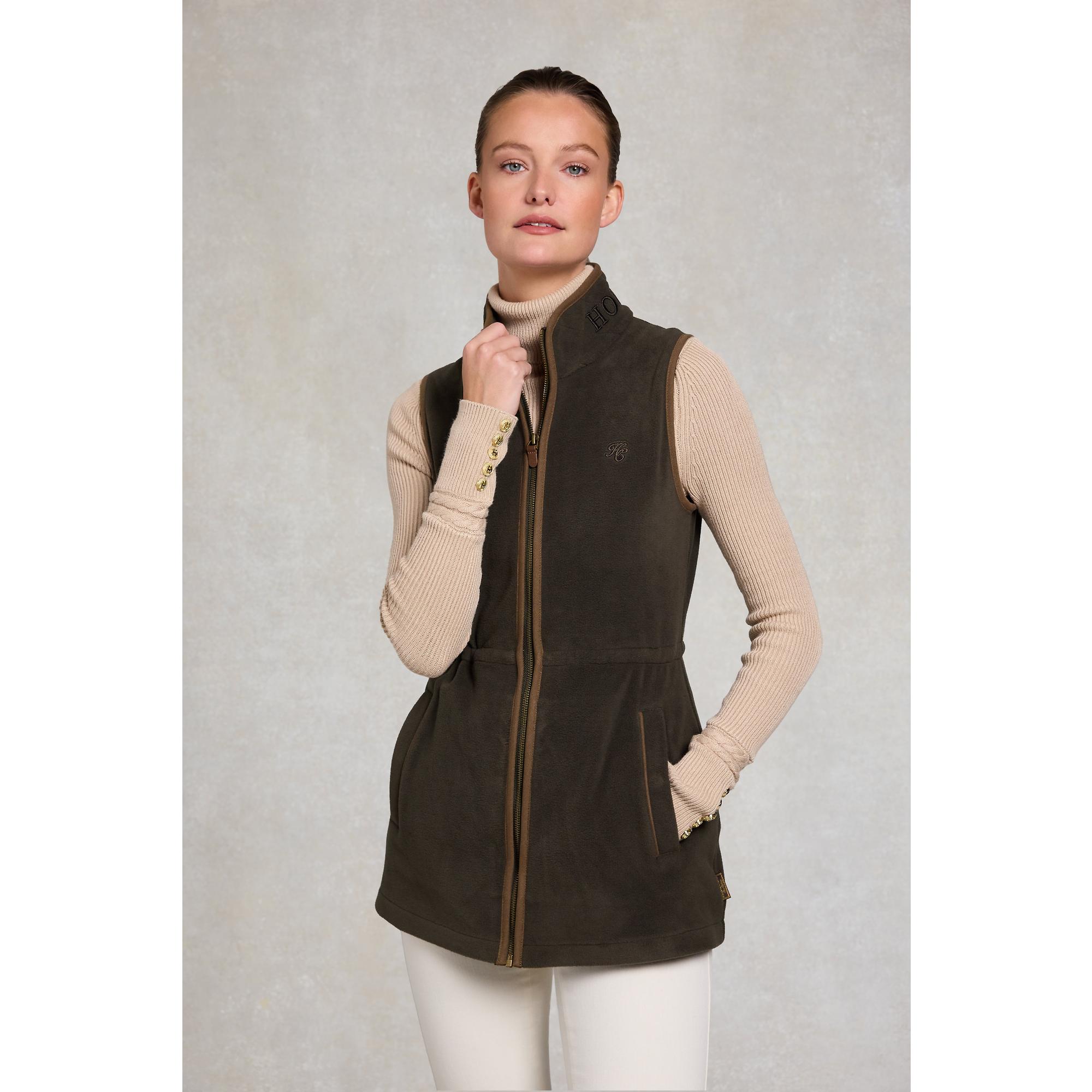 Product image 3 of 10 of Holland Cooper Women's Country Longline Fleece Gilet - Khaki