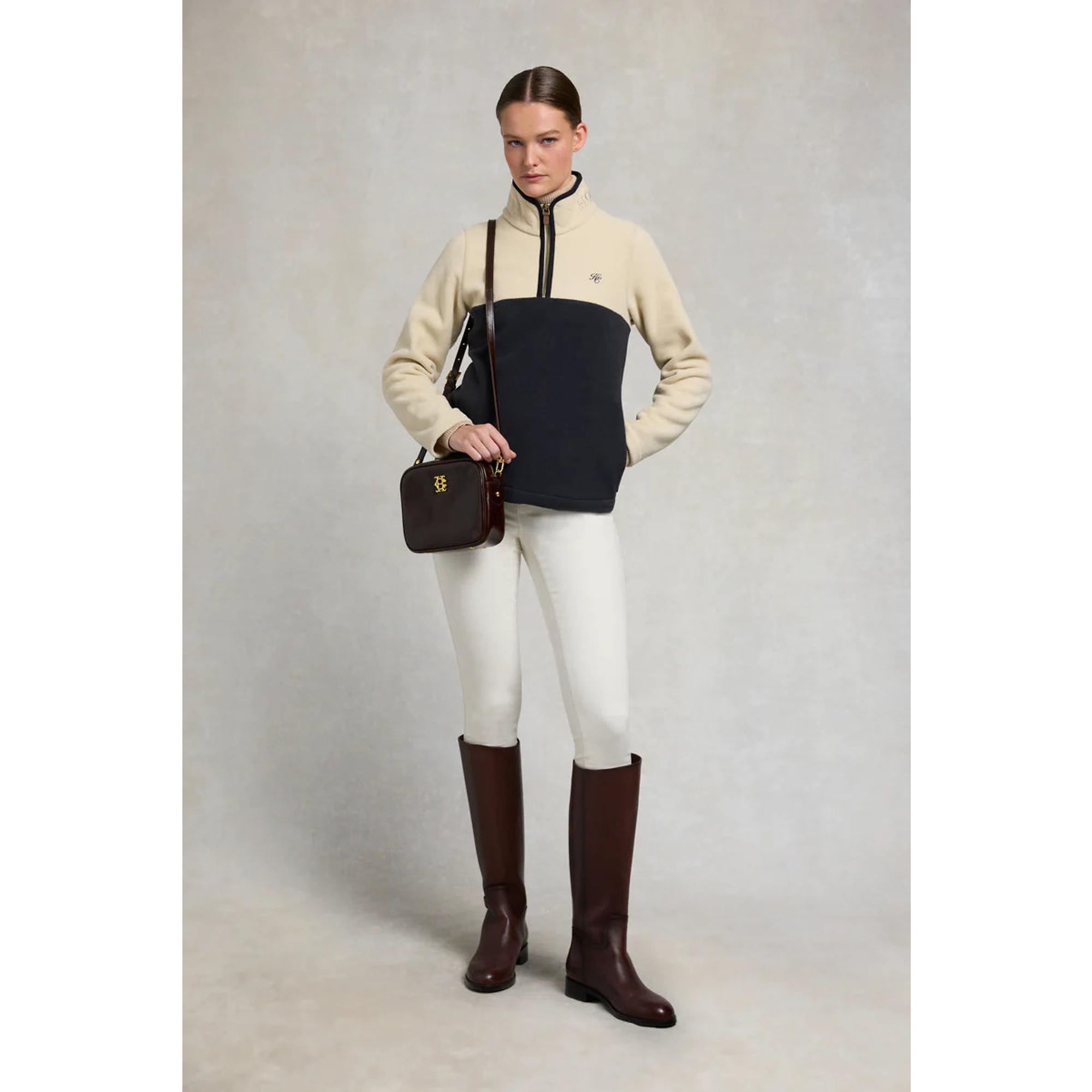 Product image 3 of 9 of Holland Cooper Women's Country Quarter Zip Jacket - Ecru Navy