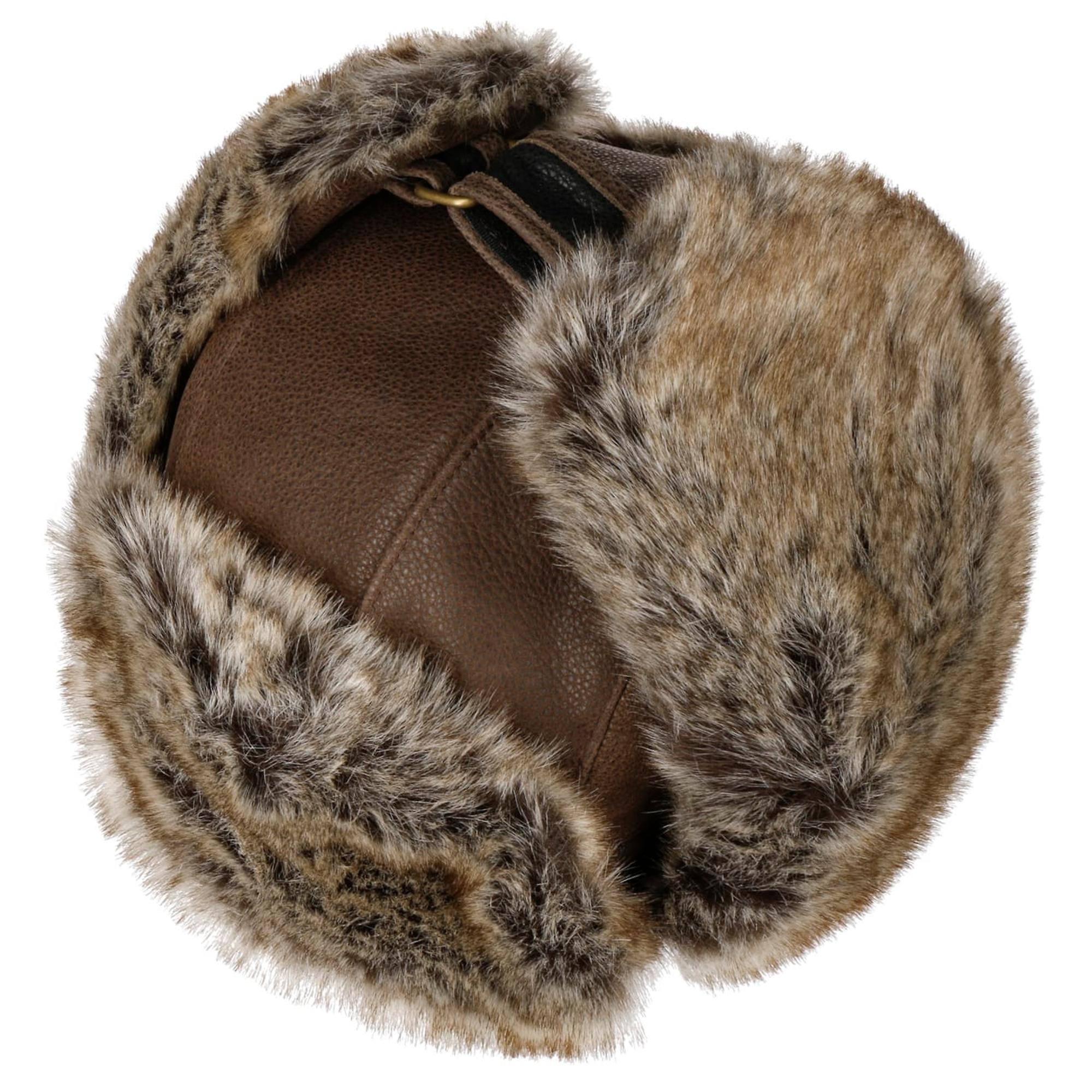 Product image 2 of 9 of Stetson Cowhide Bomber Aviator Hat - Brown/Black