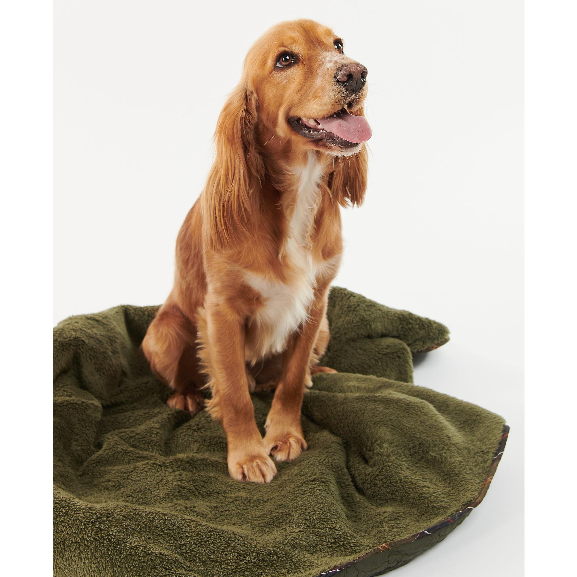 Product image 3 of 9 of Barbour Dog Bone Quilted Blanket - Dark Olive