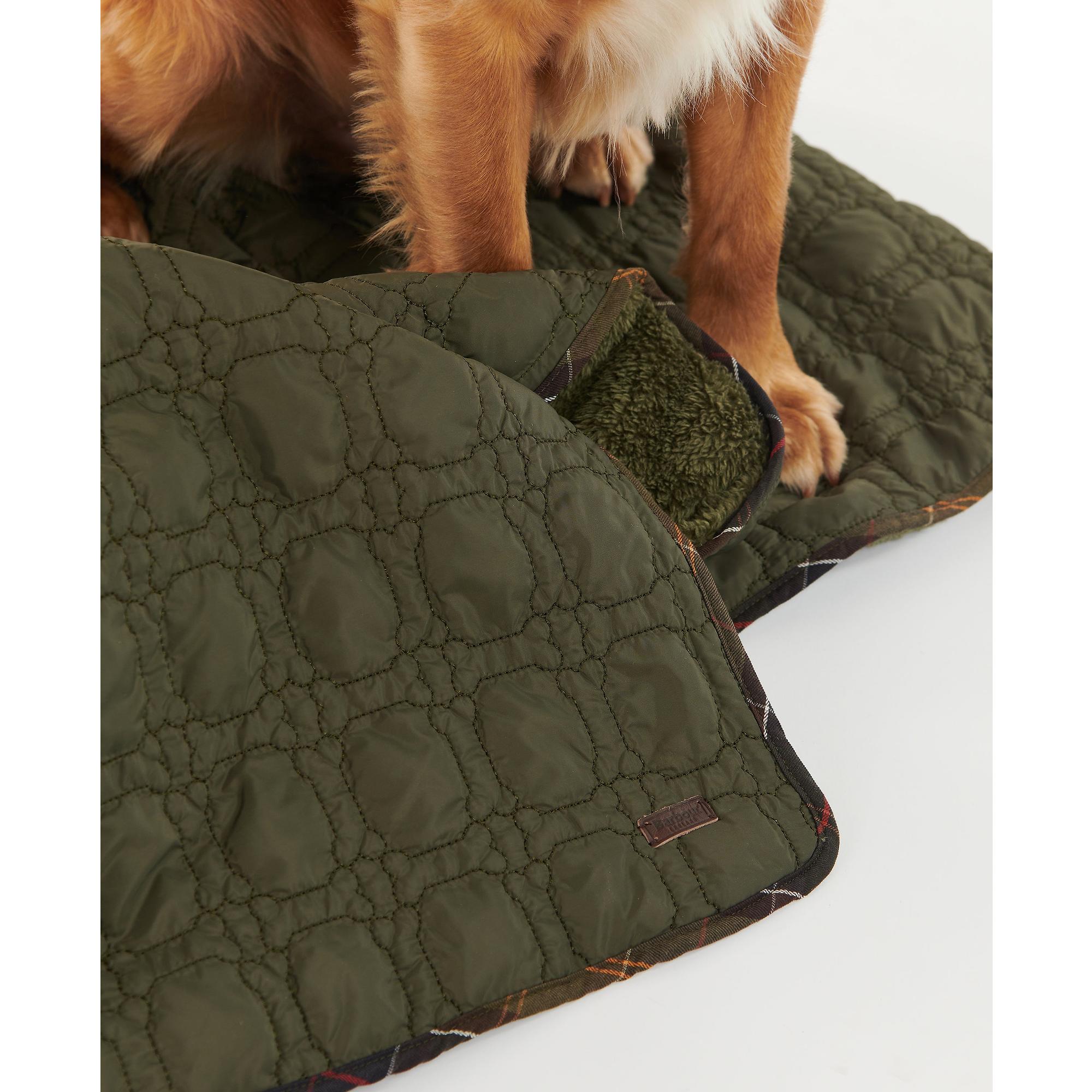 Product image 4 of 9 of Barbour Dog Bone Quilted Blanket - Dark Olive