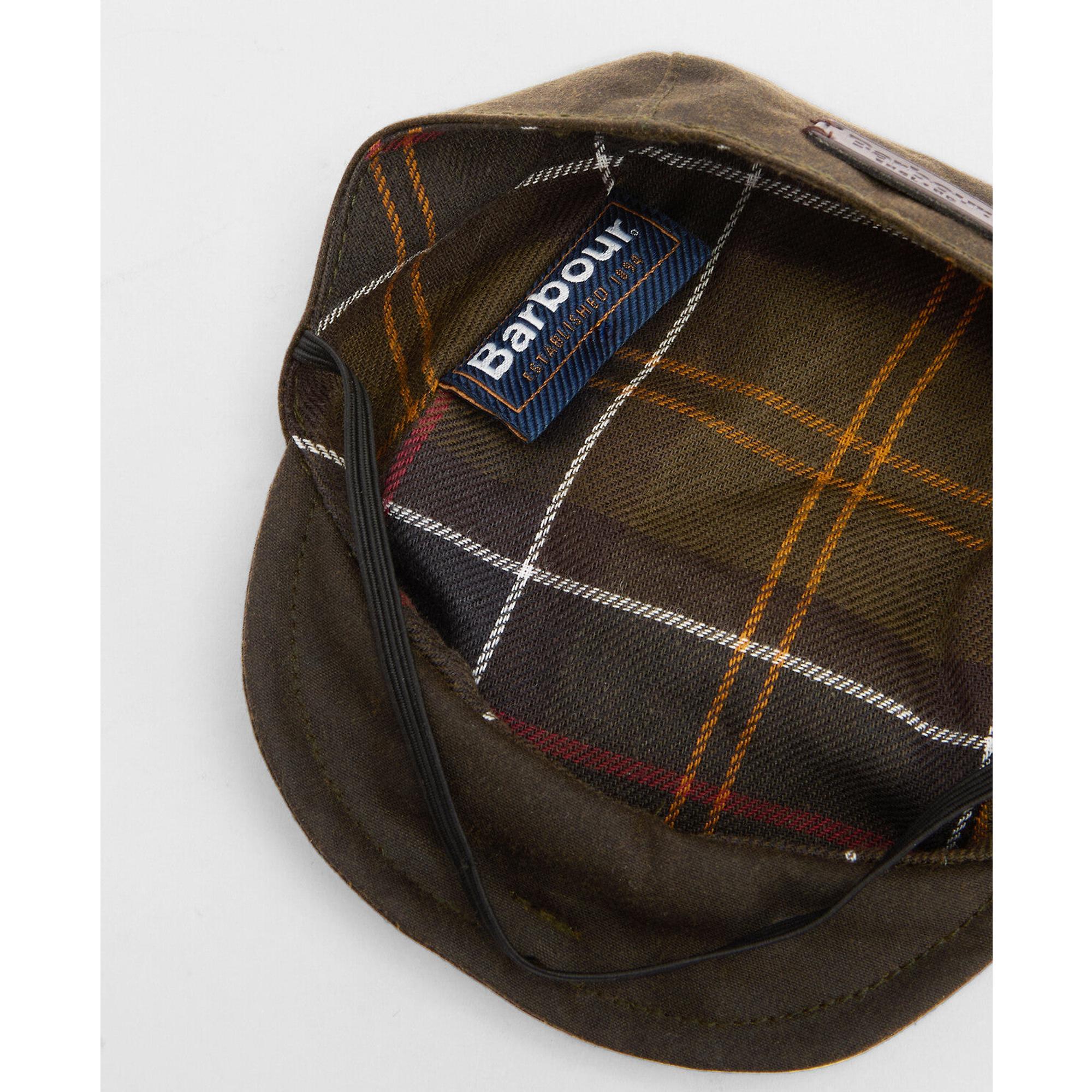 Product image 10 of 10 of Barbour Dog Wax Flat Cap - Olive