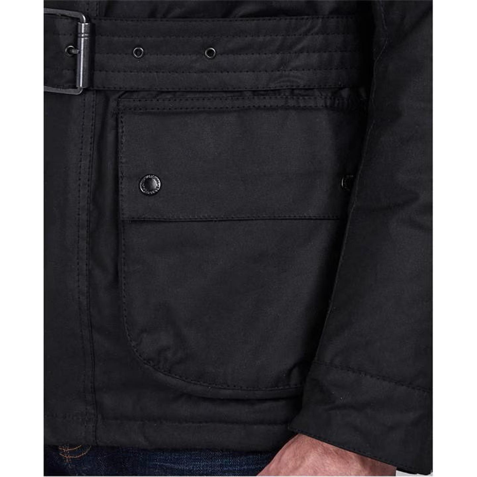 Product image 4 of 5 of Barbour International Men's Winter SL Slim Fit Wax Biker Jacket - Black