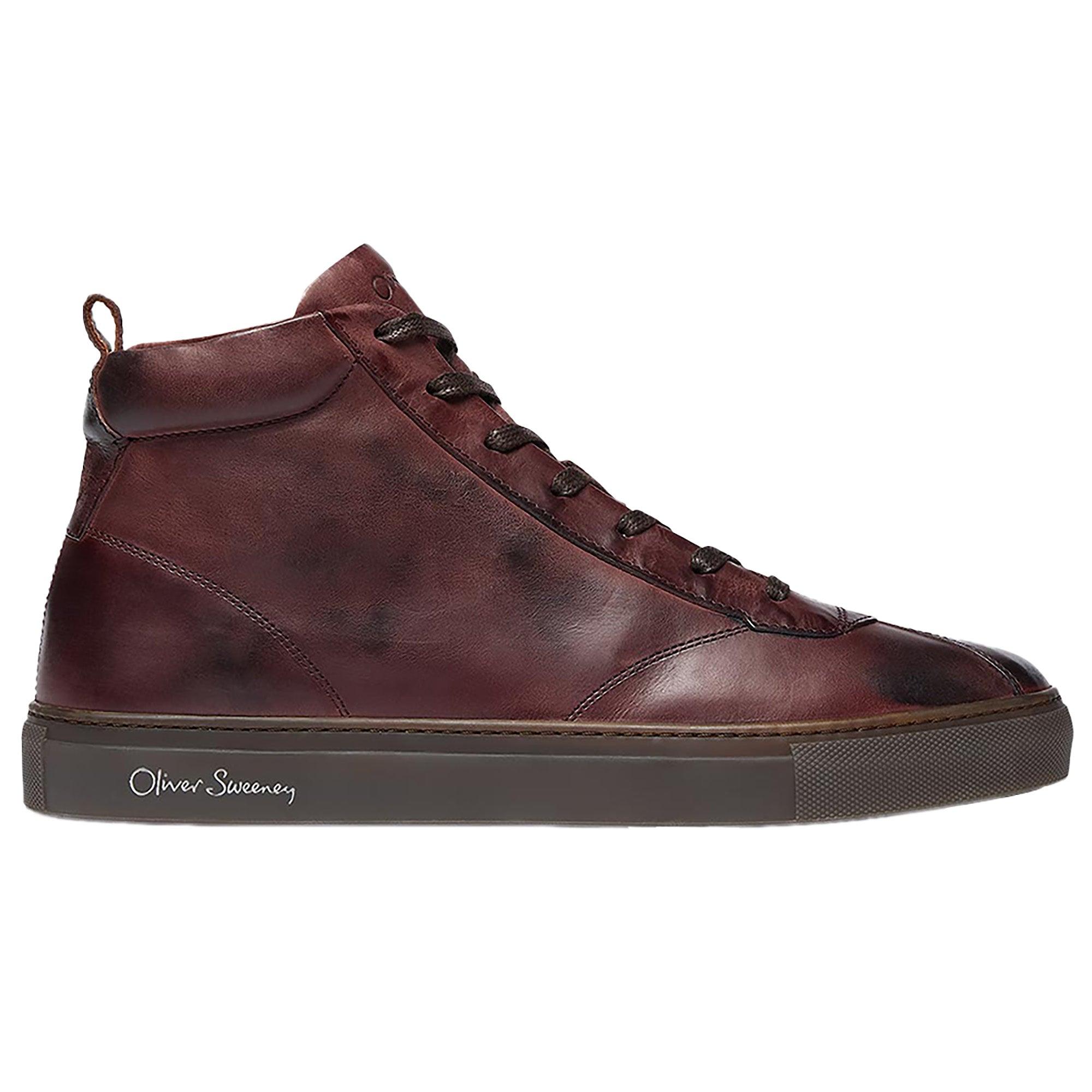Product image 1 of 5 of Oliver Sweeney Men's Defeza Hand Finished Calf Leather Retro Trainers - Burgundy