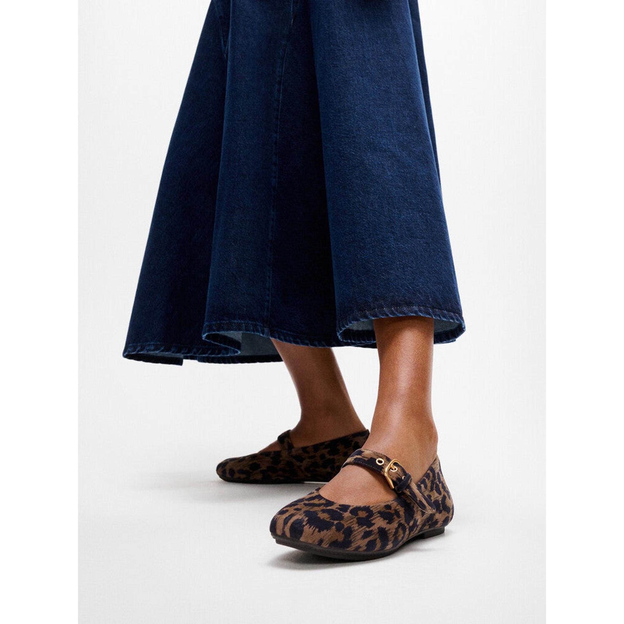 Product image 2 of 13 of Fitflop Women's DELICATO Leopard Suede Mary Janes - Chocolate Mix