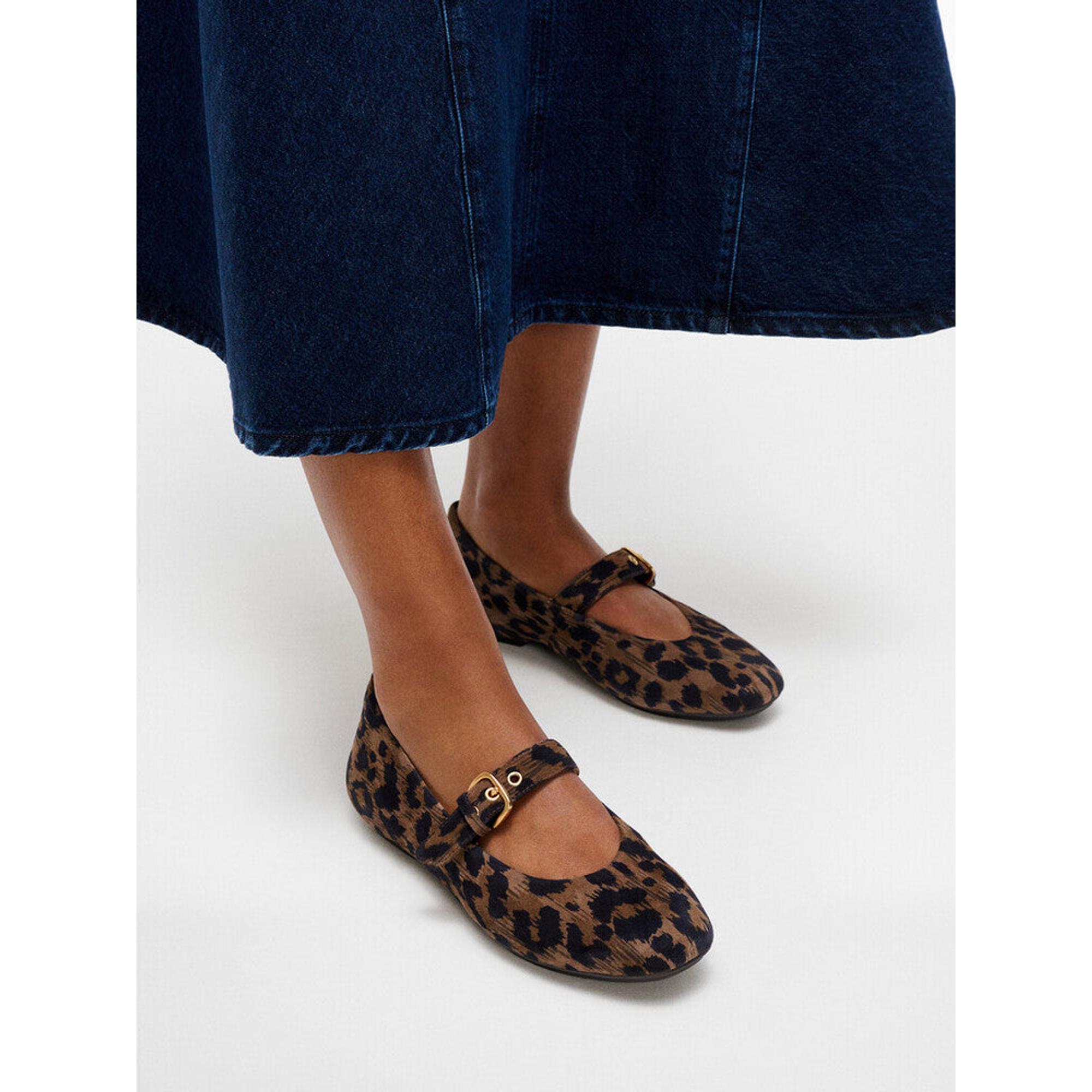 Product image 12 of 13 of Fitflop Women's DELICATO Leopard Suede Mary Janes - Chocolate Mix