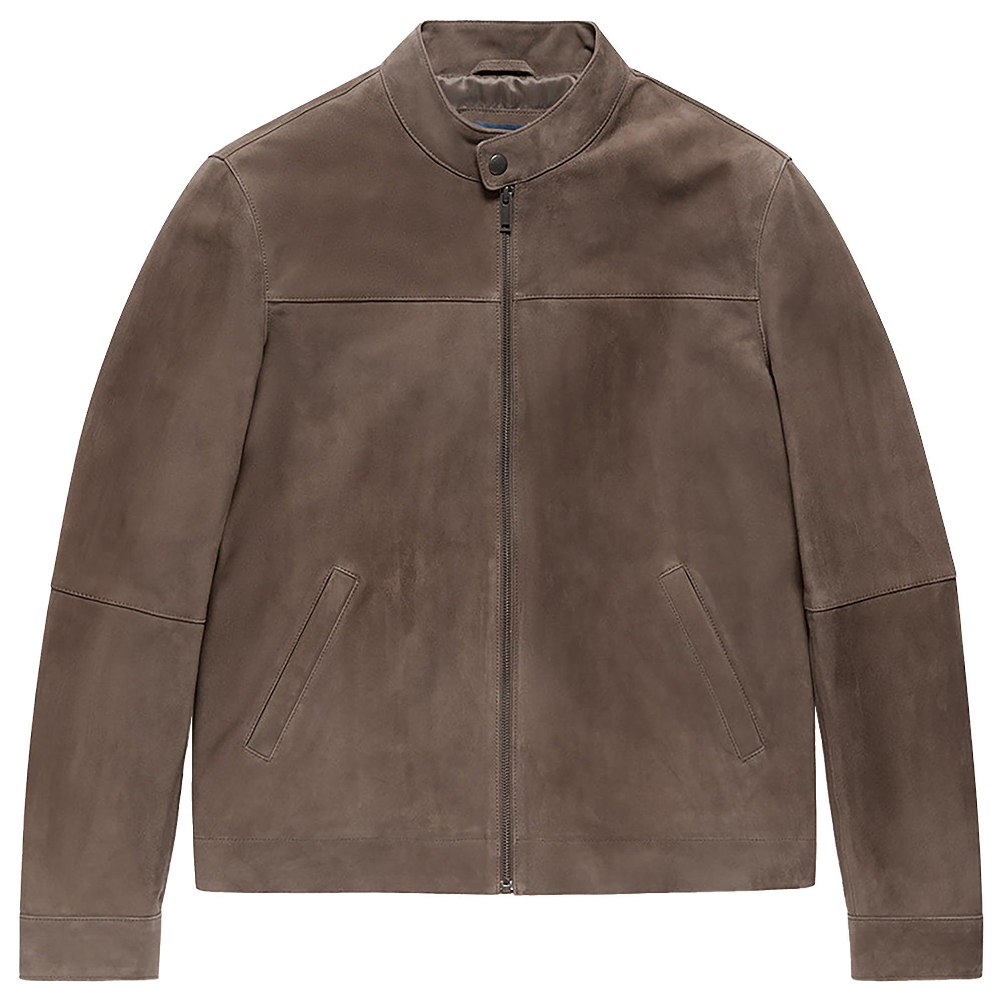 Product image 1 of 7 of Oliver Sweeney Men's Dimson Kid Suede Biker Jacket - Truffle