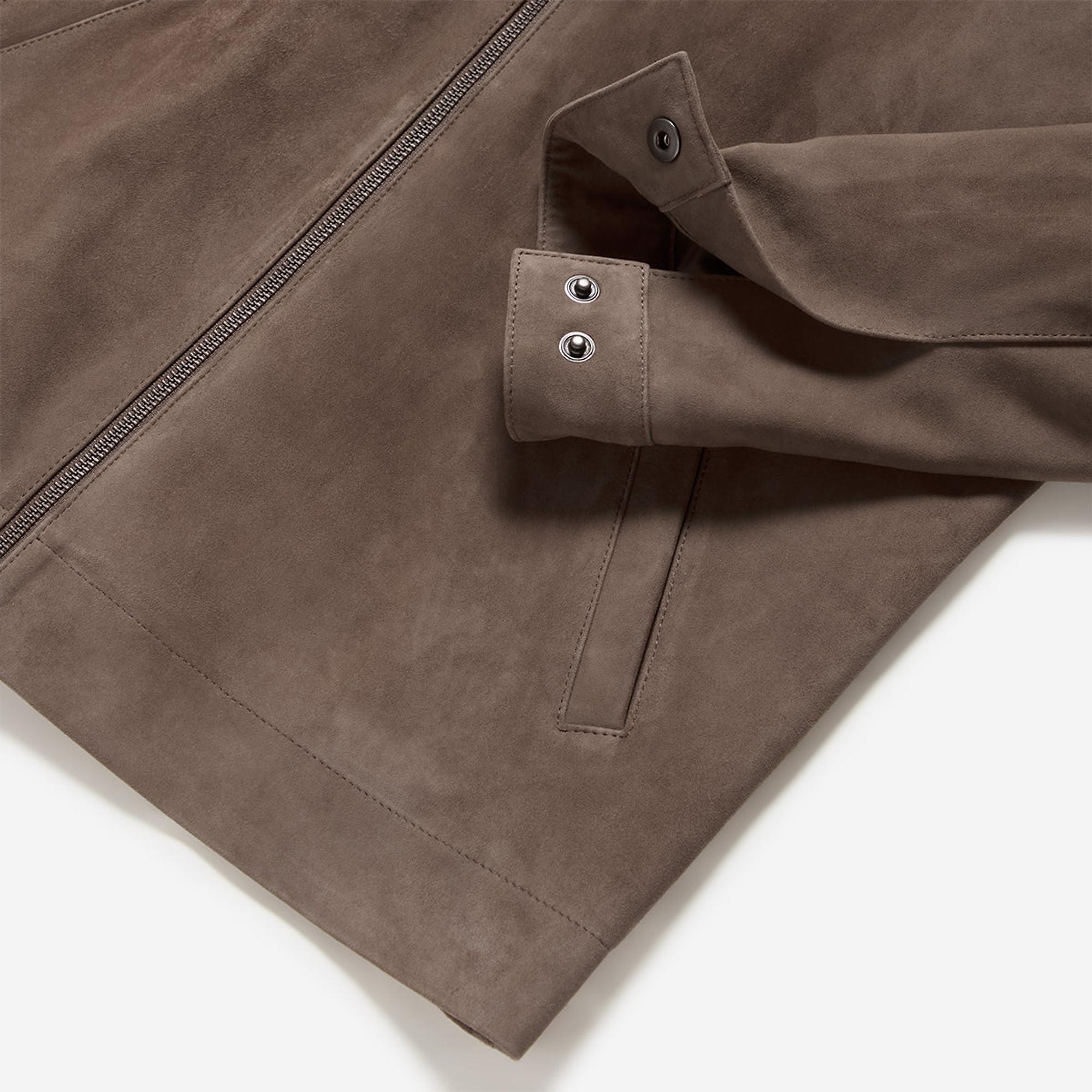 Product image 6 of 7 of Oliver Sweeney Men's Dimson Kid Suede Biker Jacket - Truffle