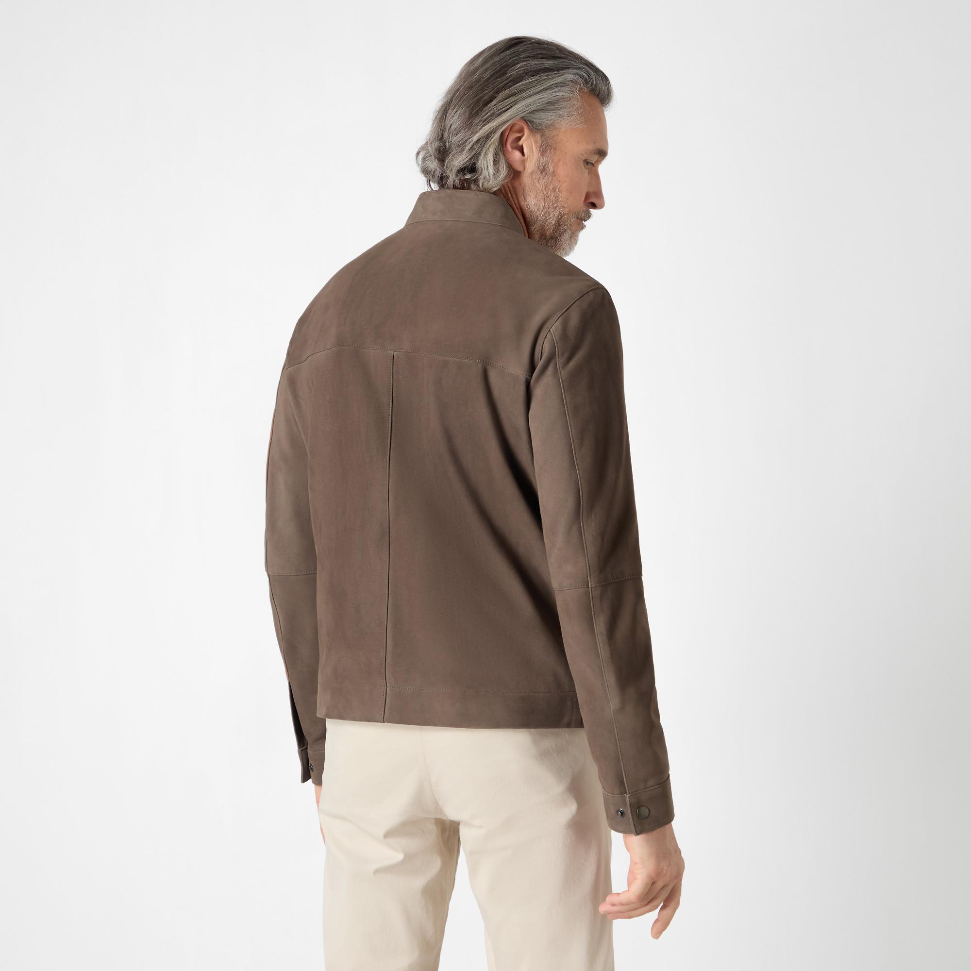 Product image 3 of 7 of Oliver Sweeney Men's Dimson Kid Suede Biker Jacket - Truffle