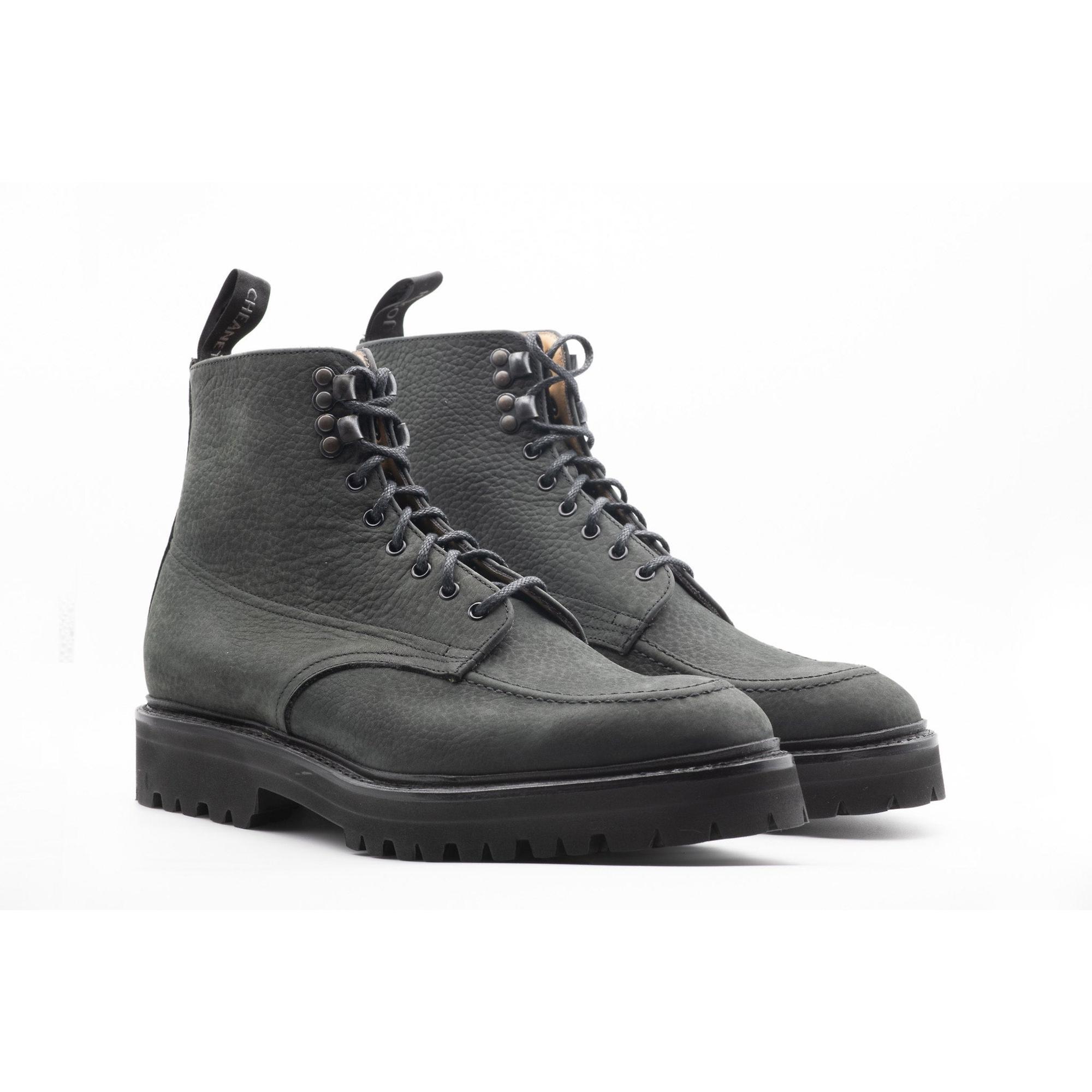 Product image 3 of 4 of Cheaney Men's Brixton M Apron Derby Boots - Black Grain Nubuck