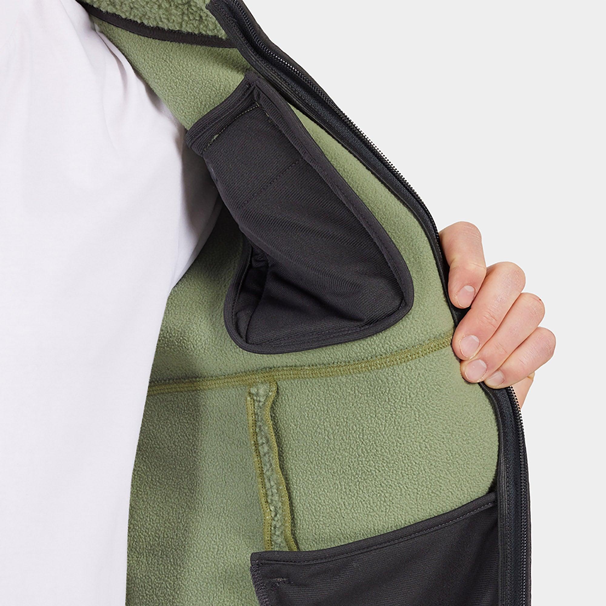 Product image 9 of 9 of Didriksons Men's Phoenix Full-Zip Fleece Jacket - Light Moss