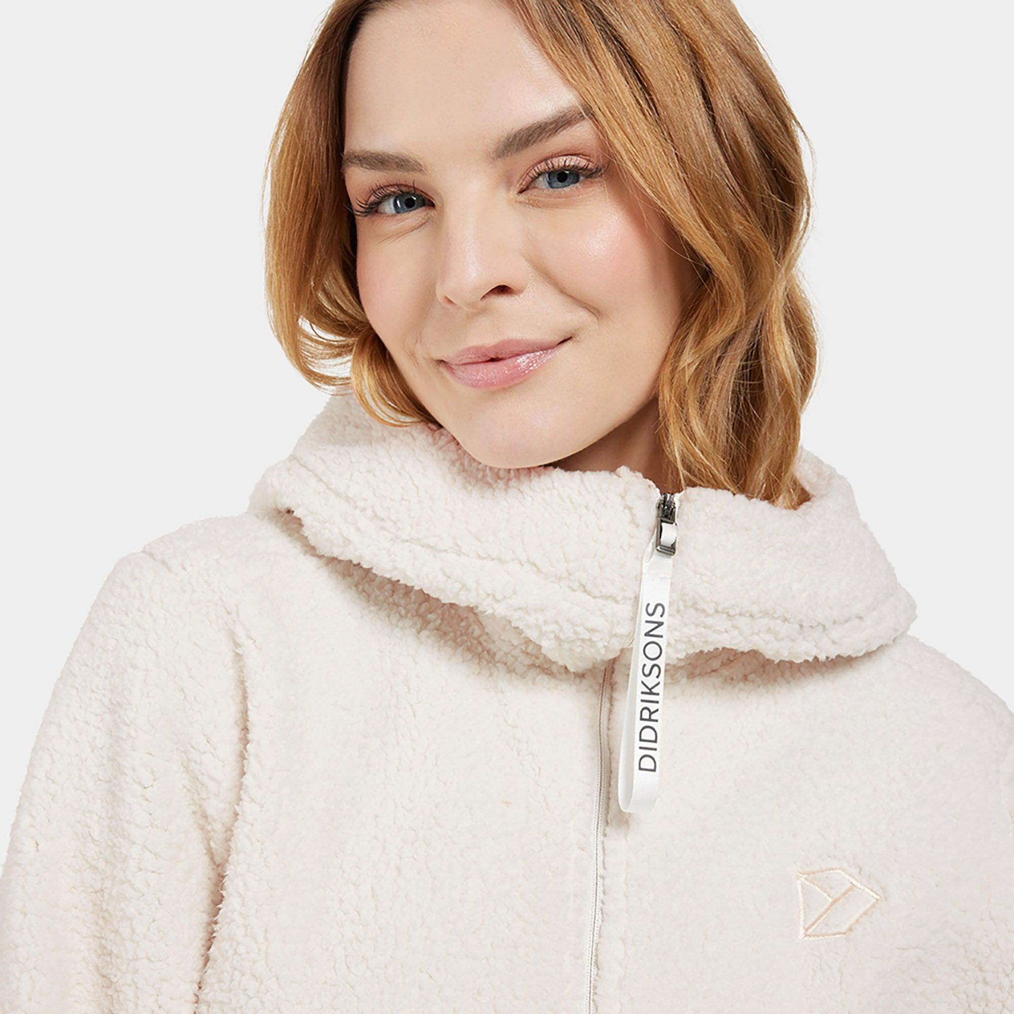 Product image 8 of 9 of Didriksons Women's Anniken Full-Zip Fleece Jacket - Shell White