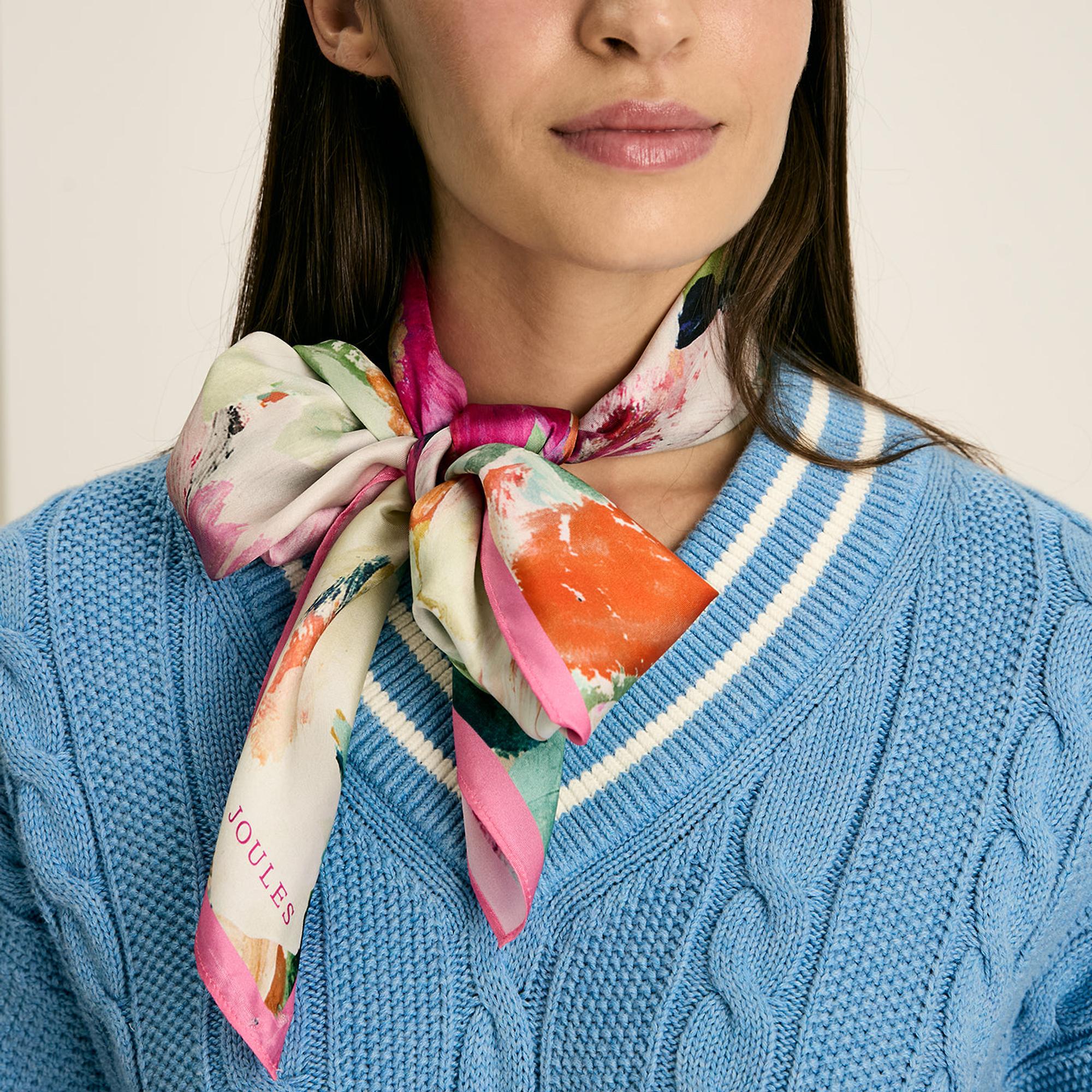 Product image 4 of 6 of Joules Women's Bloomfield Silk Scarf - Multi Floral