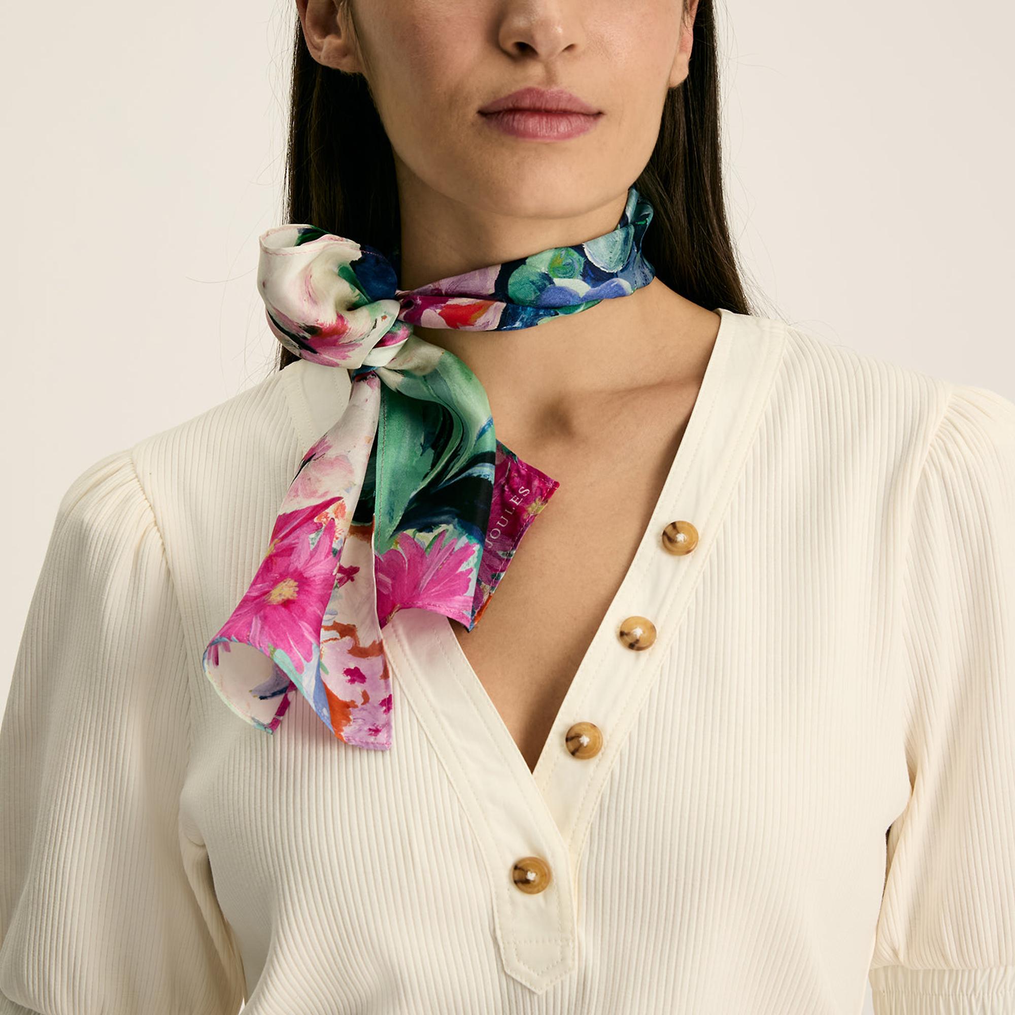 Product image 2 of 4 of Joules Women's Highgrove Skinny Scarf - Multi Floral