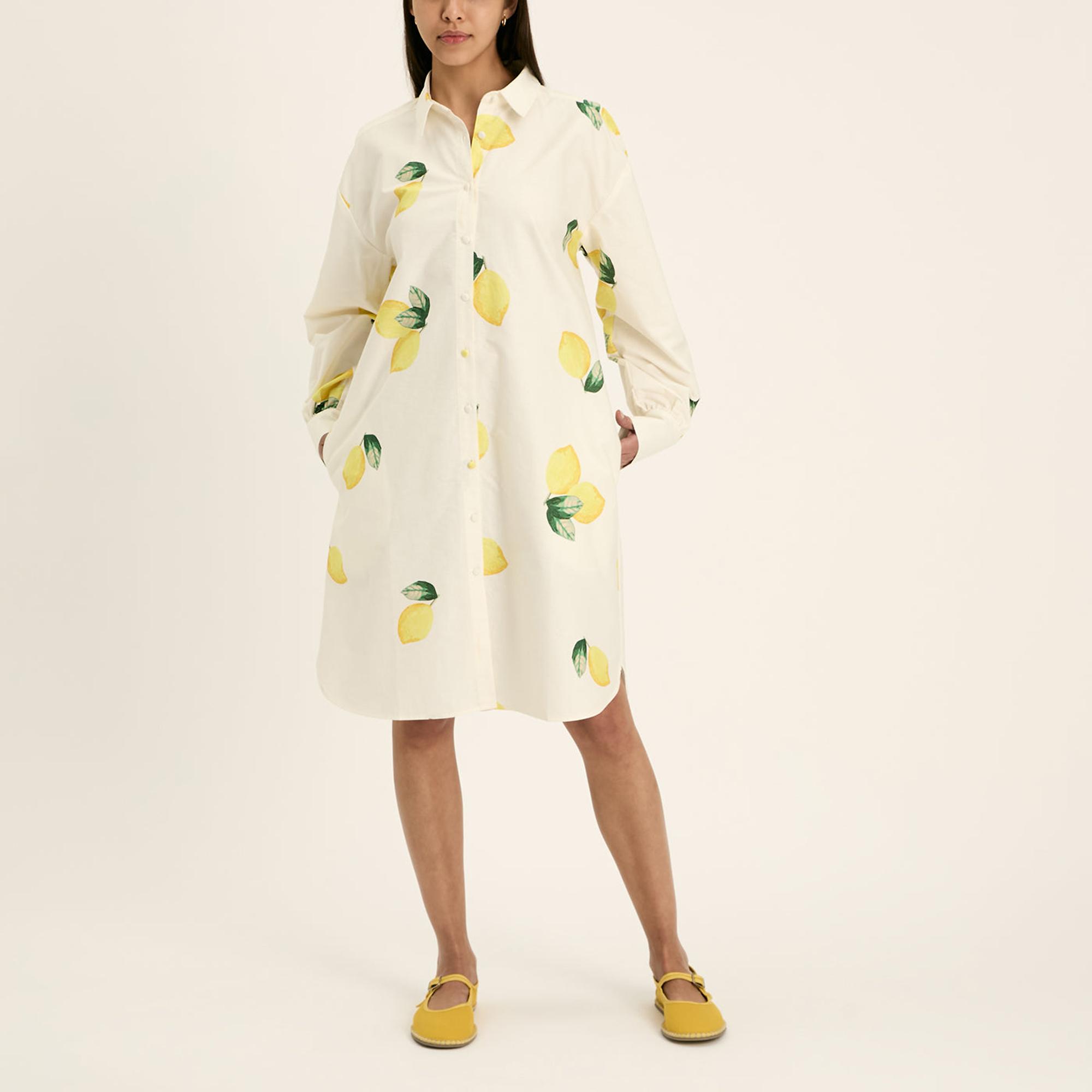 Product image 7 of 10 of Joules Women's Phoebe Shirt Dress - White Lemon