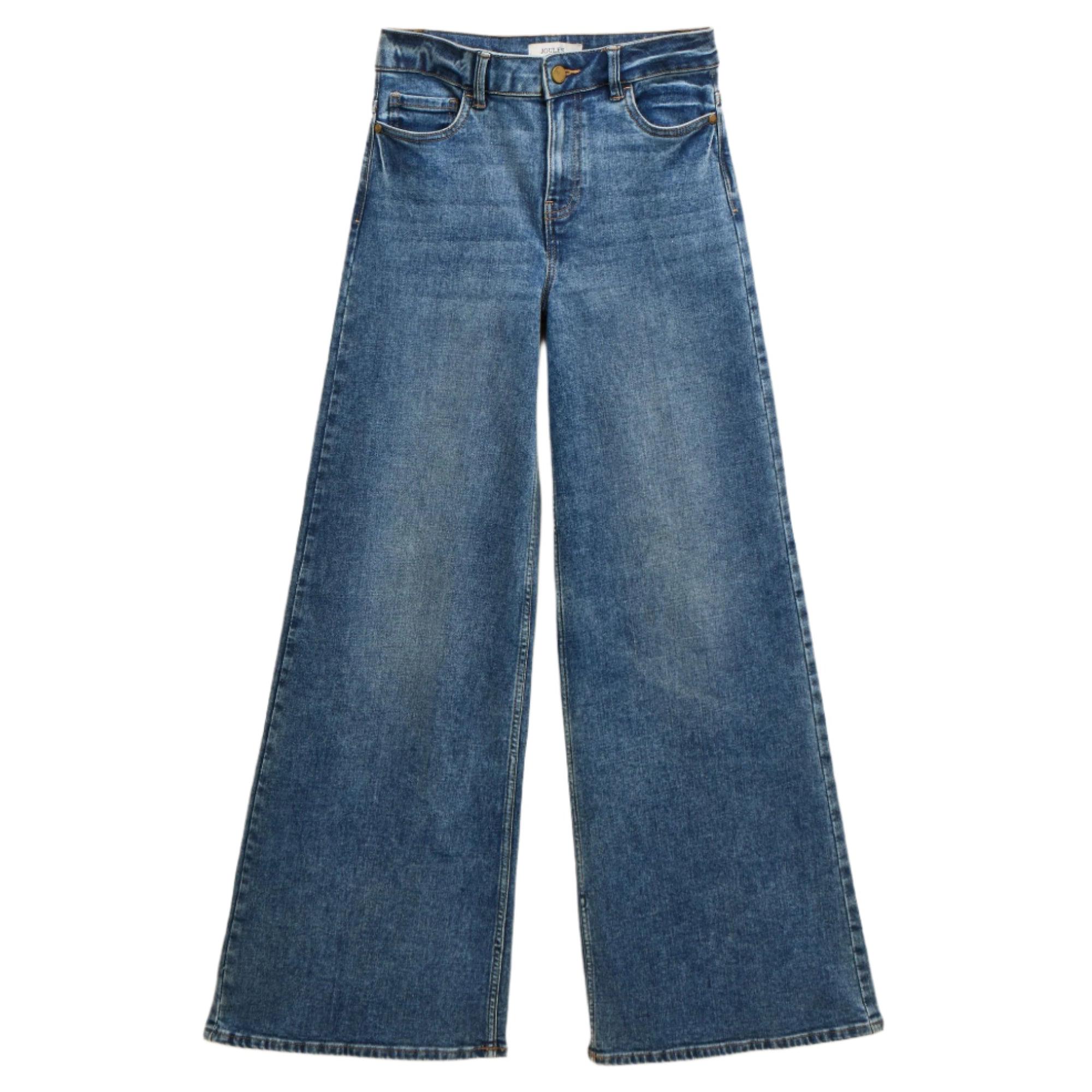 Product image 1 of 12 of Joules Women's Palazzo Jeans - Mid Blue Denim