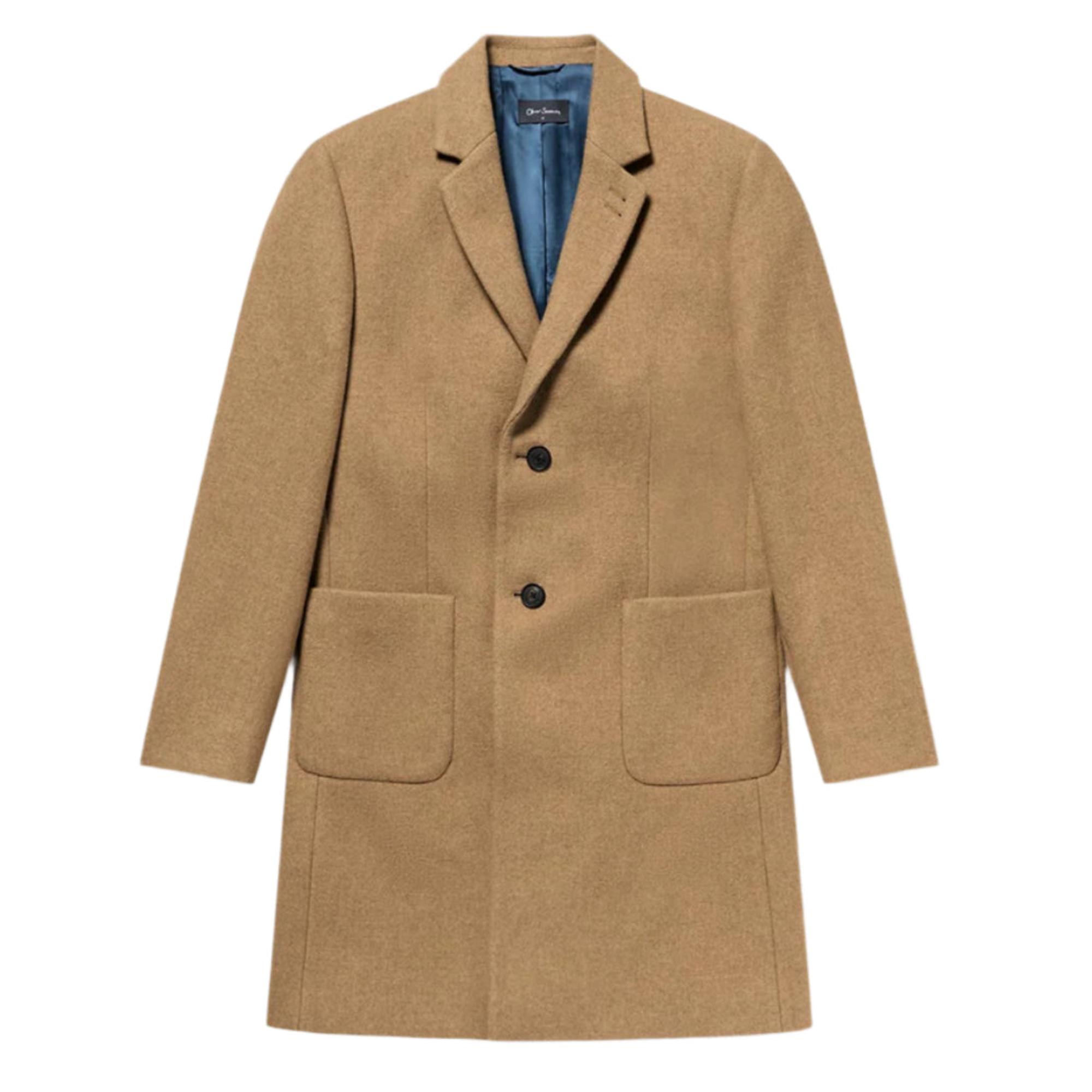 Product image 1 of 12 of Oliver Sweeney Men's Eglinton Italian Recycled Wool Overcoat - Wheat