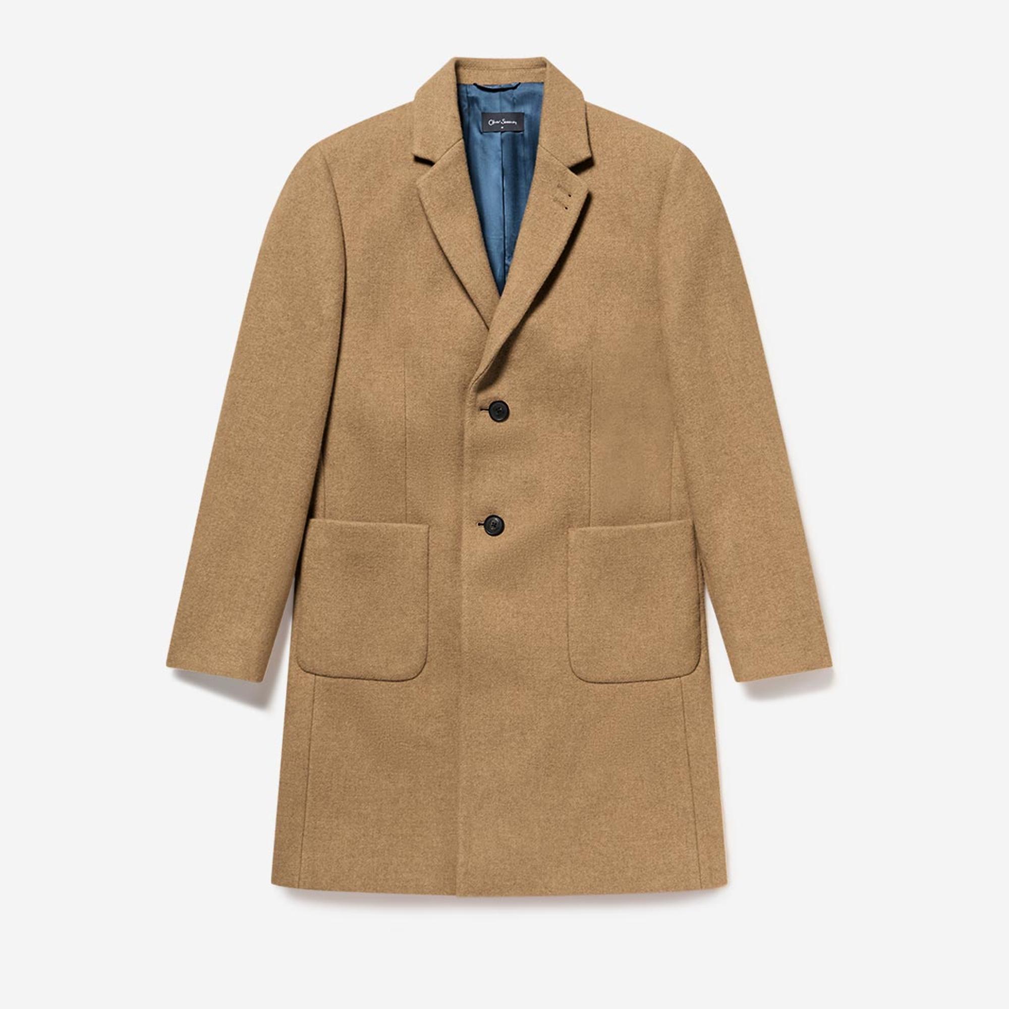 Product image 12 of 12 of Oliver Sweeney Men's Eglinton Italian Recycled Wool Overcoat - Wheat