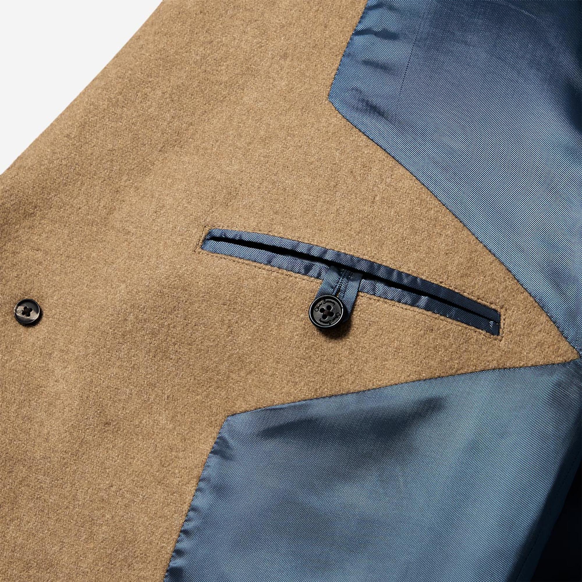 Product image 8 of 12 of Oliver Sweeney Men's Eglinton Italian Recycled Wool Overcoat - Wheat