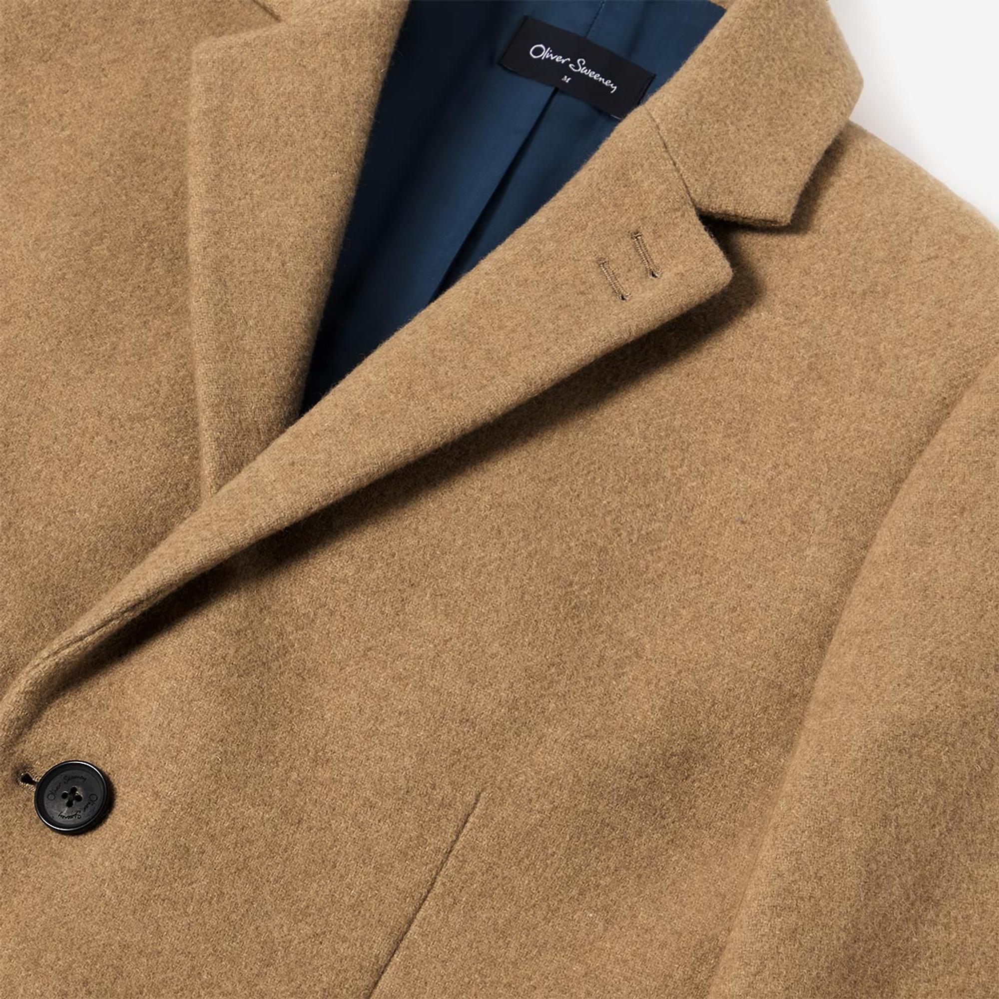 Product image 11 of 12 of Oliver Sweeney Men's Eglinton Italian Recycled Wool Overcoat - Wheat