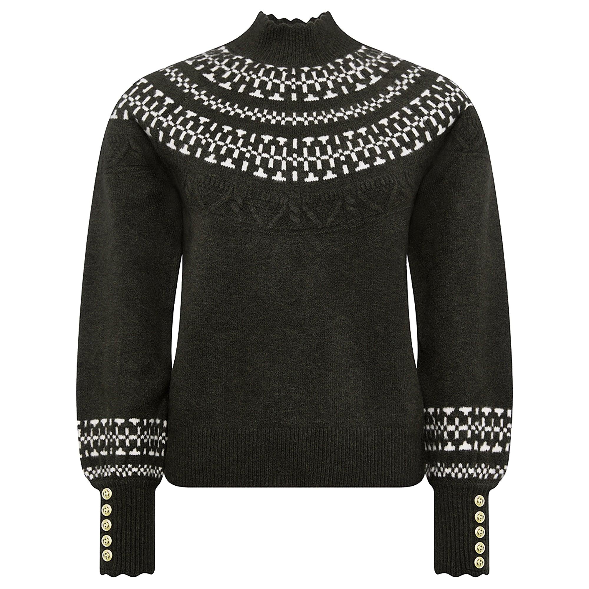 Product image 1 of 8 of Holland Cooper Women's Elodie Roll Neck Knit - Forest Green