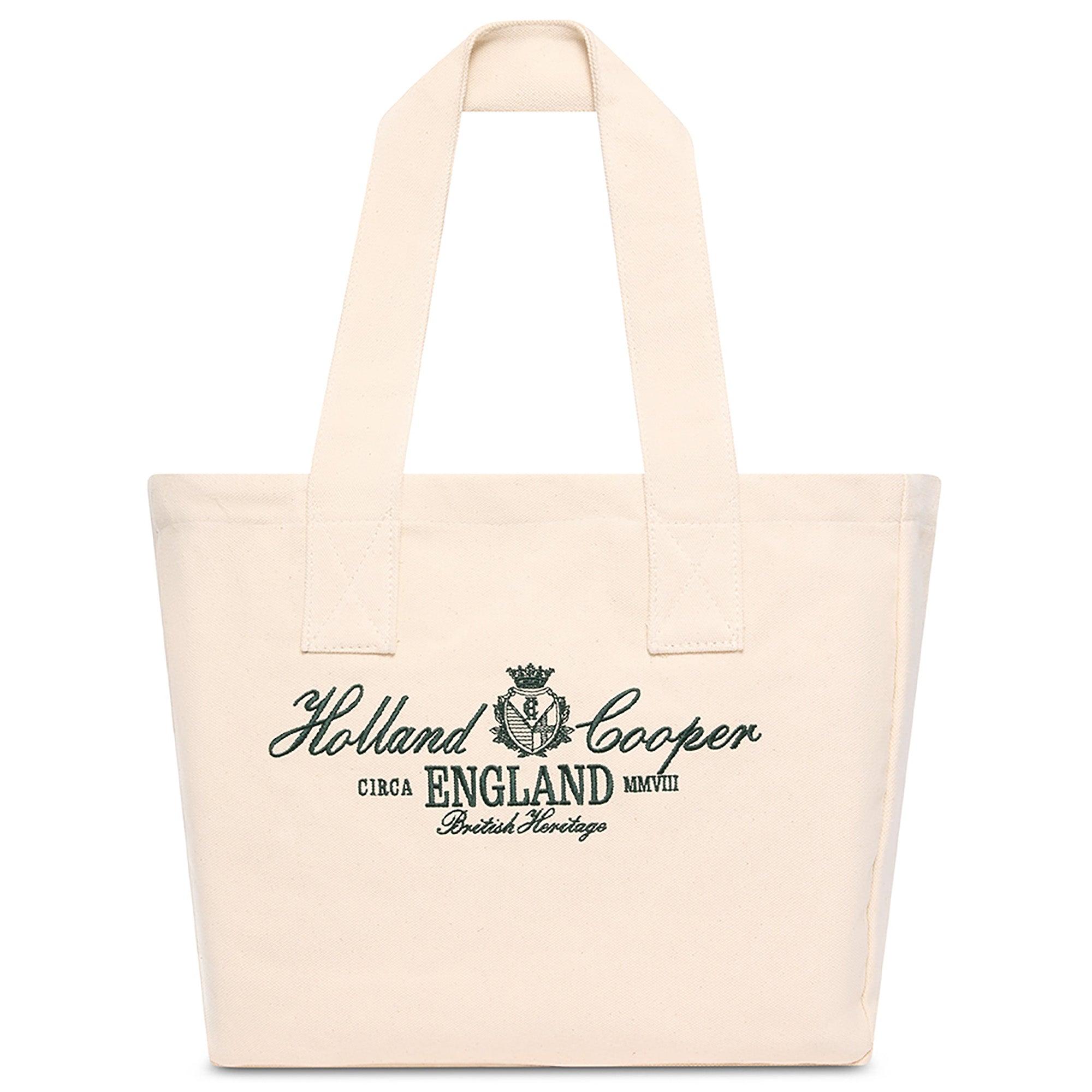 Product image 1 of 7 of Holland Cooper Women's Essential Tote Bag - Ecru Racing Green