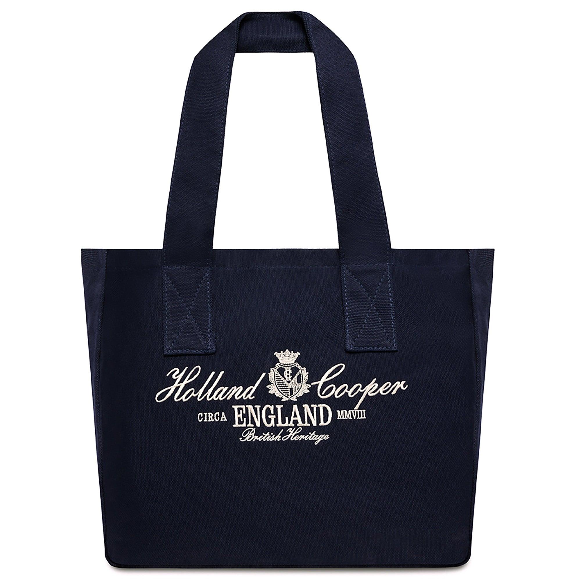 Product image 1 of 9 of Holland Cooper Women's Essential Tote Bag - Navy Ecru