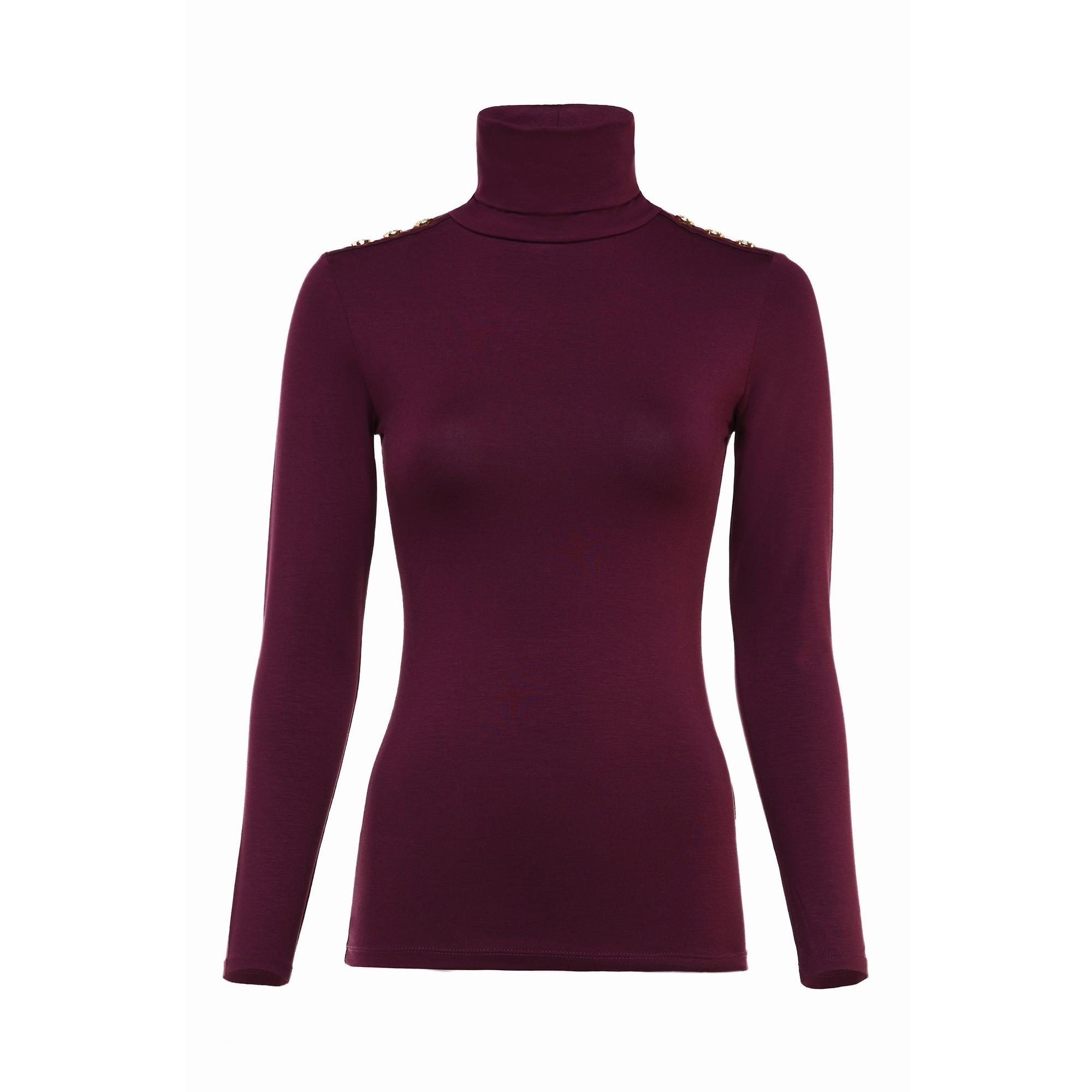 Product image 1 of 9 of Holland Cooper Women's Essential Roll Neck - Burgandy