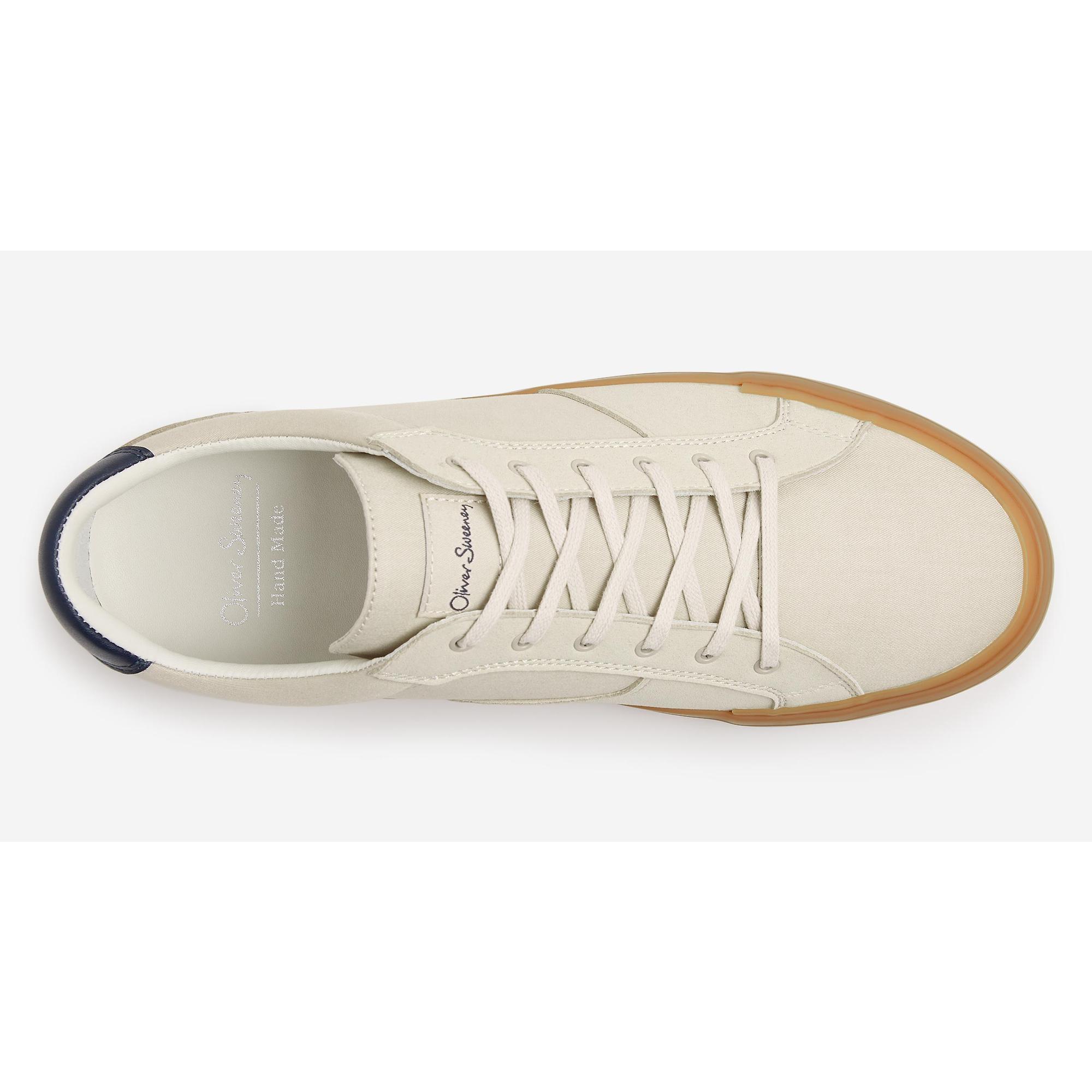 Product image 4 of 5 of Oliver Sweeney Men's Eyke Canvas Retro Trainers  - Off White
