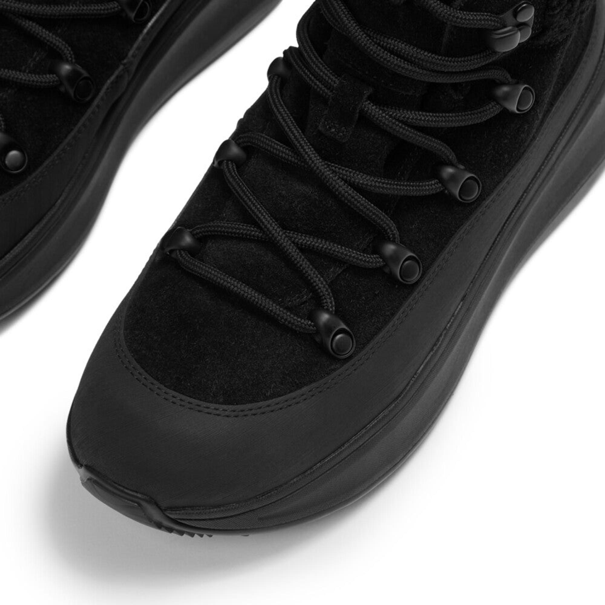 Product image 2 of 7 of FitFlop Women's F-MODE Teddy-Collar Warm Suede Lace-Up Booties - All Black