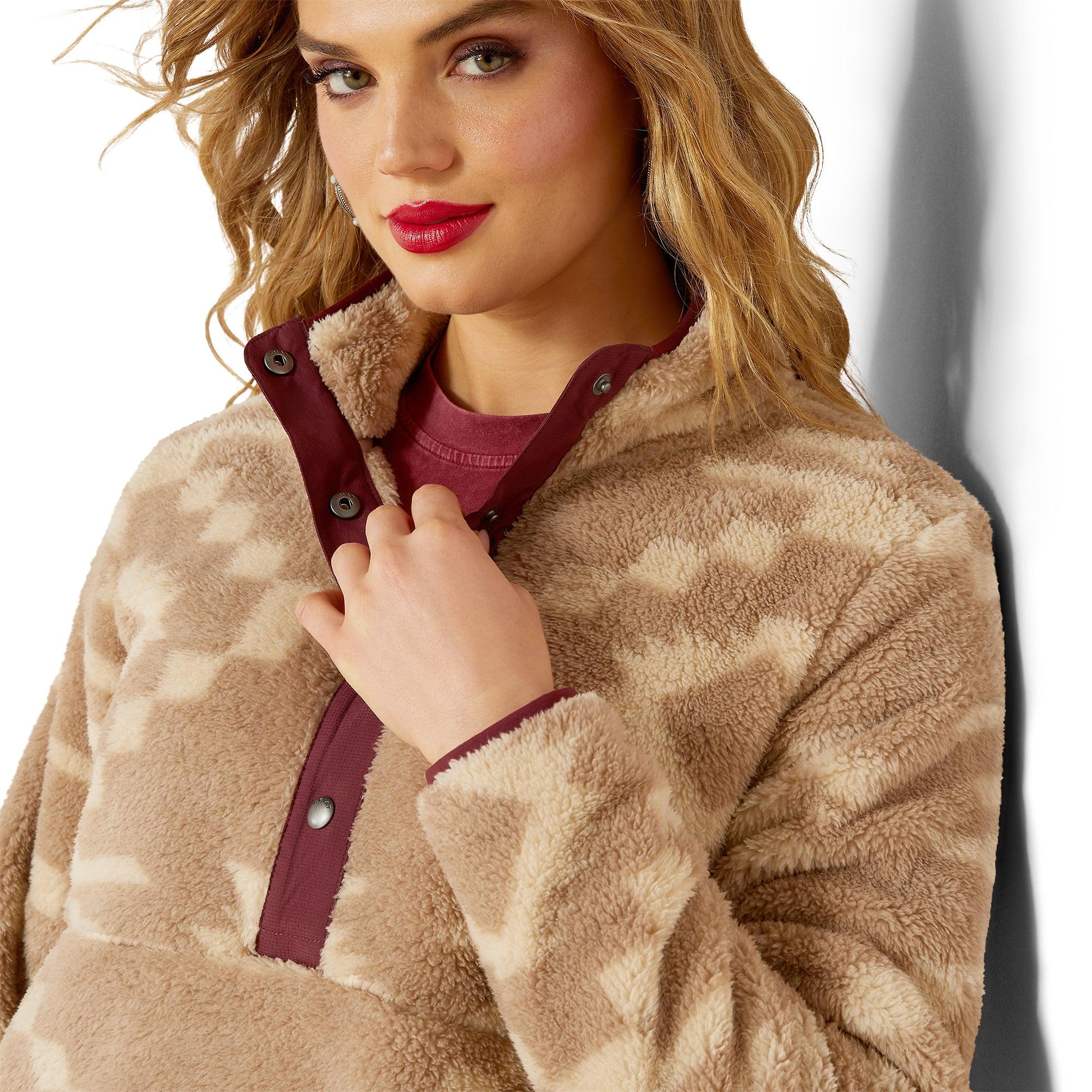 Product image 3 of 7 of Ariat Women's Berber Snap Front Sweatshirt - Lone Ridge Print