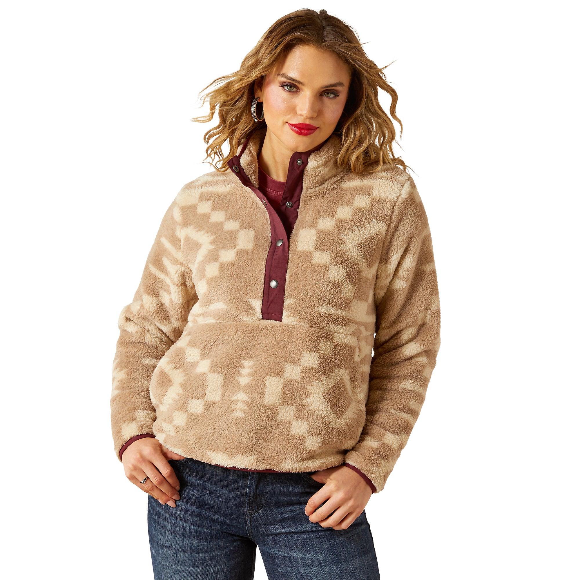 Product image 1 of 7 of Ariat Women's Berber Snap Front Sweatshirt - Lone Ridge Print