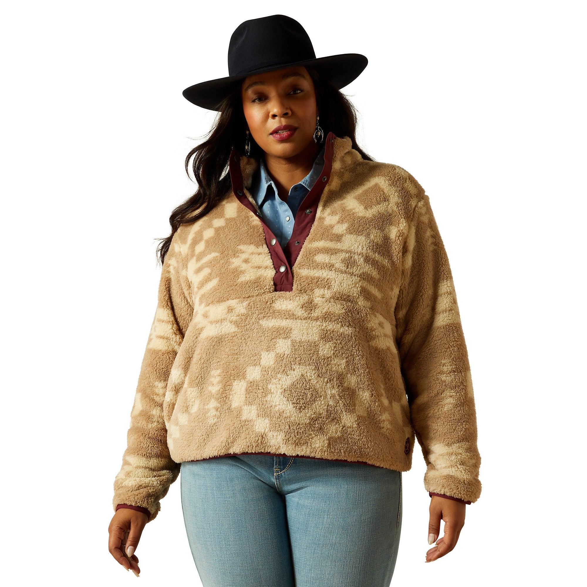 Product image 5 of 7 of Ariat Women's Berber Snap Front Sweatshirt - Lone Ridge Print